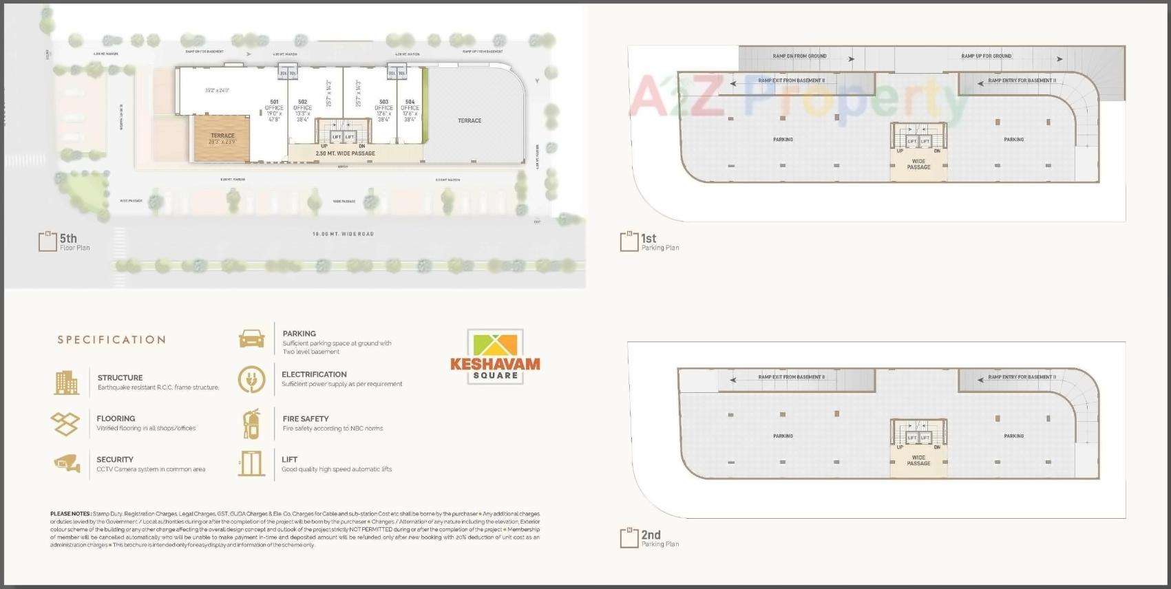 Layout of real estate project Keshavam Square located at Kudasan, Gandhinagar, Gujarat