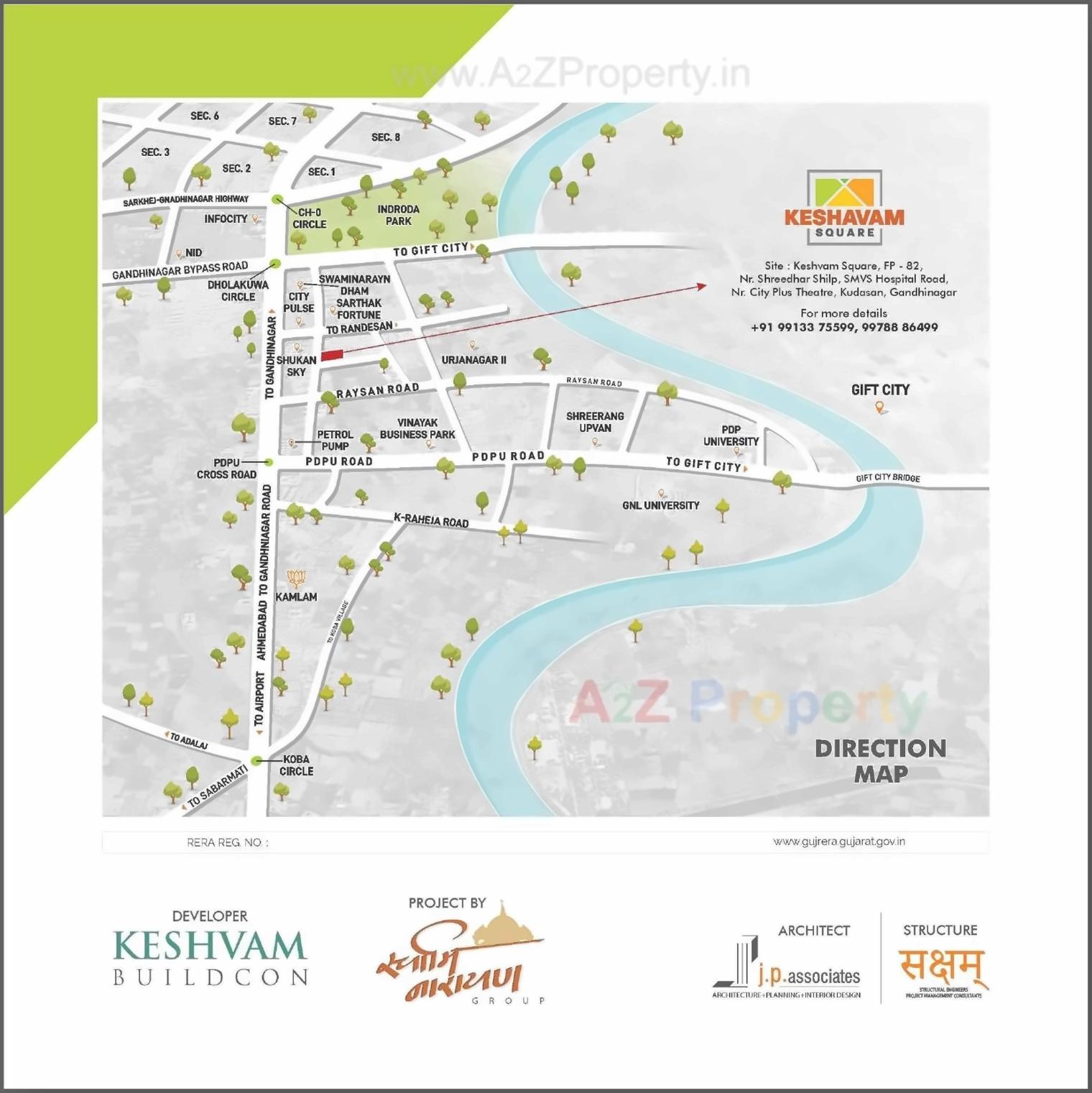  of real estate project Keshavam Square located at Kudasan, Gandhinagar, Gujarat