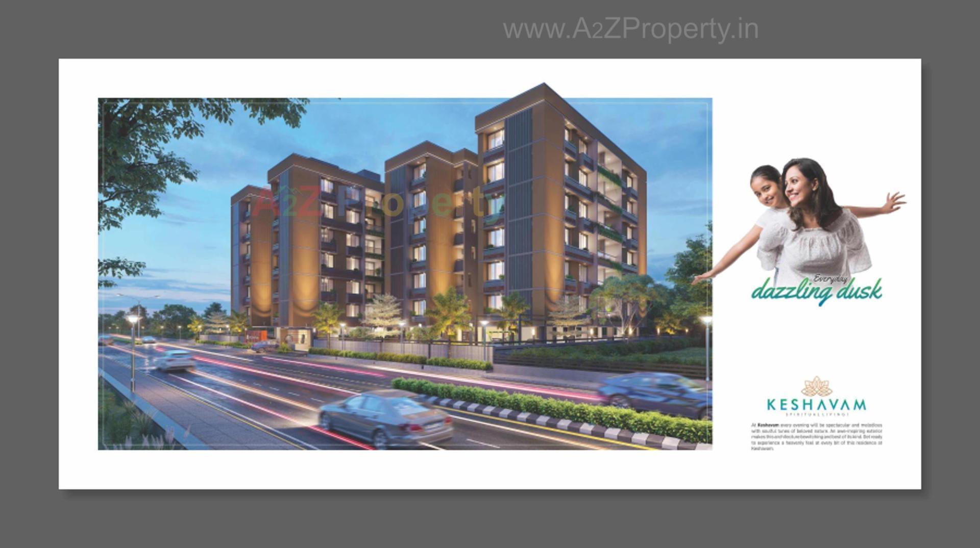 3D Elevation of real estate project Keshavam located at Pethapur, Gandhinagar, Gujarat