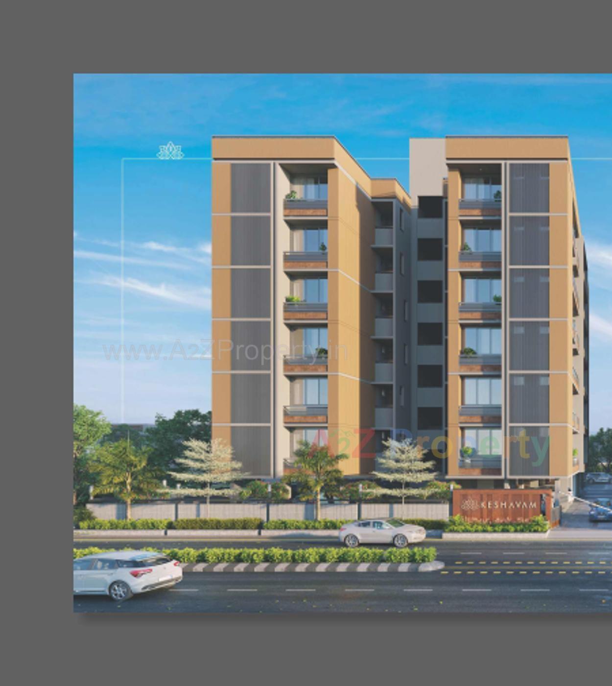 3D Elevation of real estate project Keshavam located at Pethapur, Gandhinagar, Gujarat