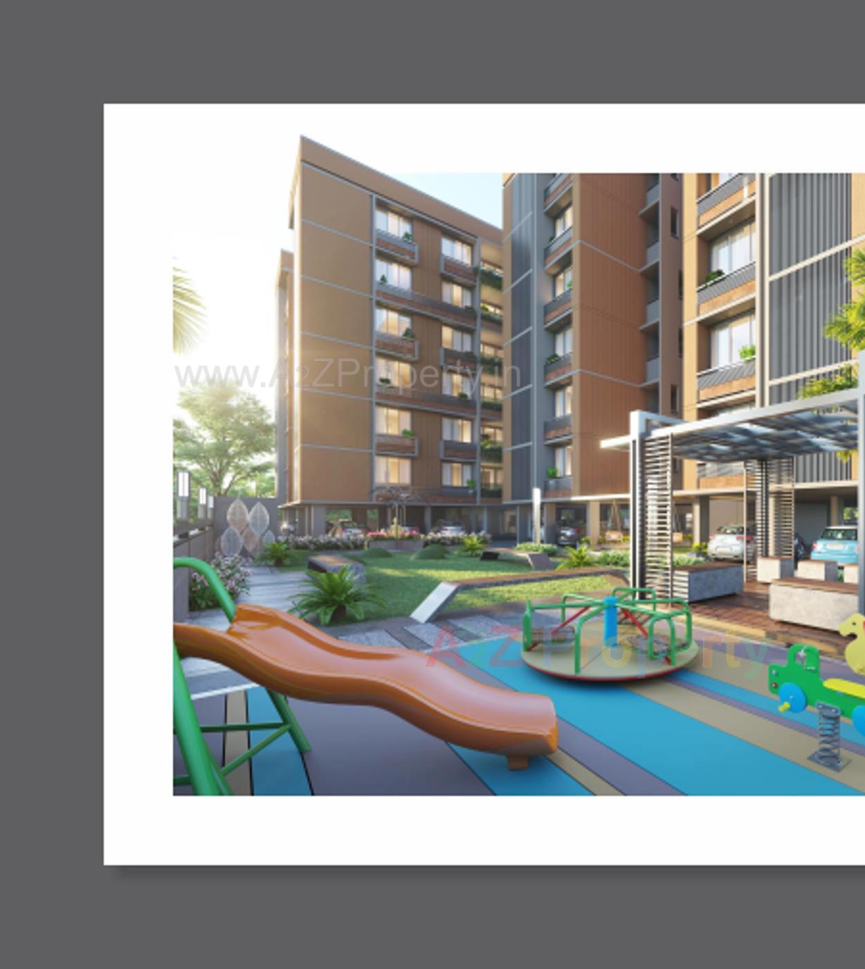 3D Elevation of real estate project Keshavam located at Pethapur, Gandhinagar, Gujarat