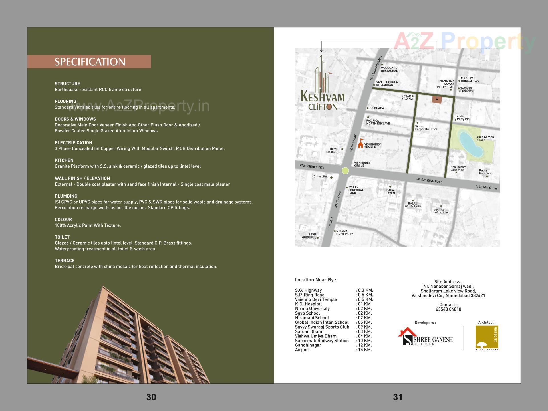  of real estate project Keshvam Clifton located at Khoraj, Gandhinagar, Gujarat