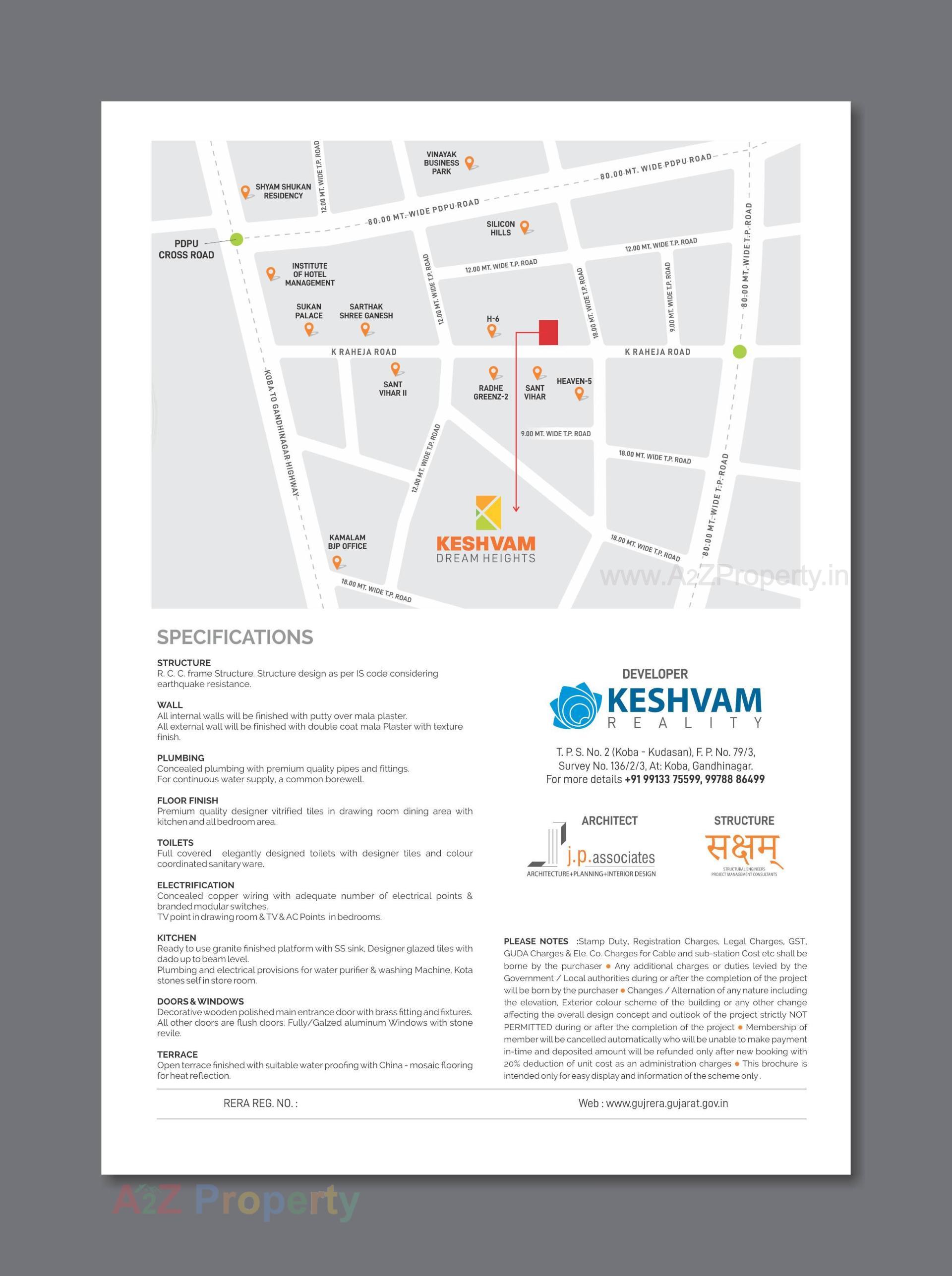  of real estate project Keshvam Dream Heights located at Koba, Gandhinagar, Gujarat