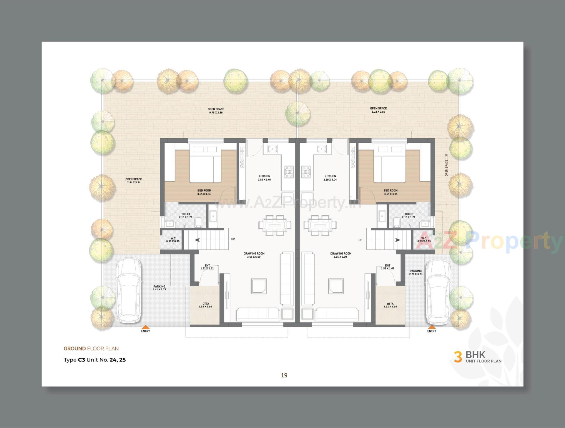Layout of real estate project Keshvan Bungalows located at Kalol, Gandhinagar, Gujarat
