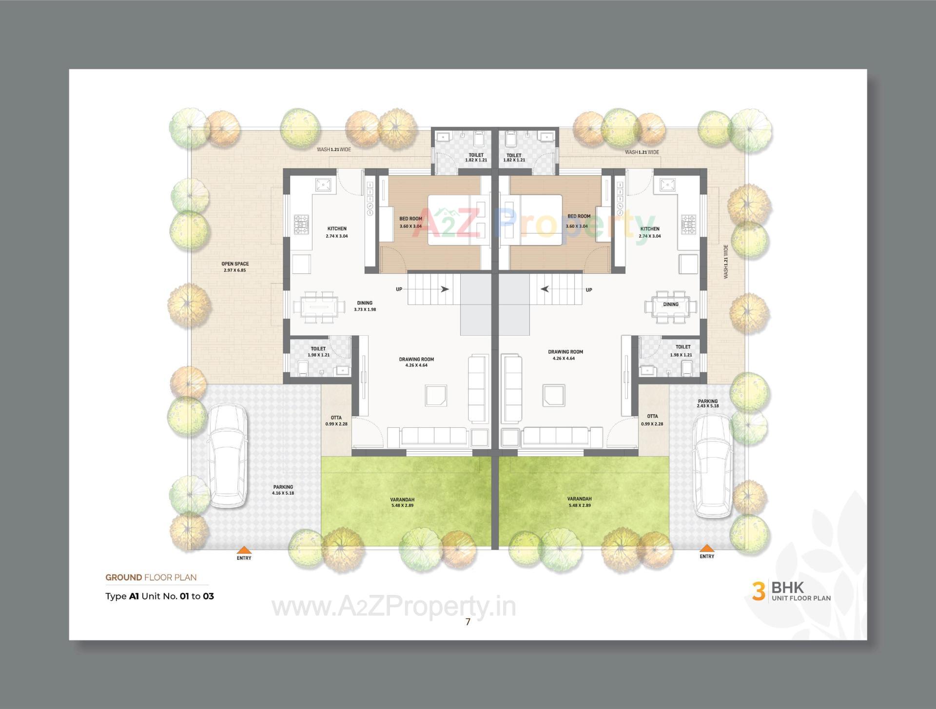 Layout of real estate project Keshvan Bungalows located at Kalol, Gandhinagar, Gujarat