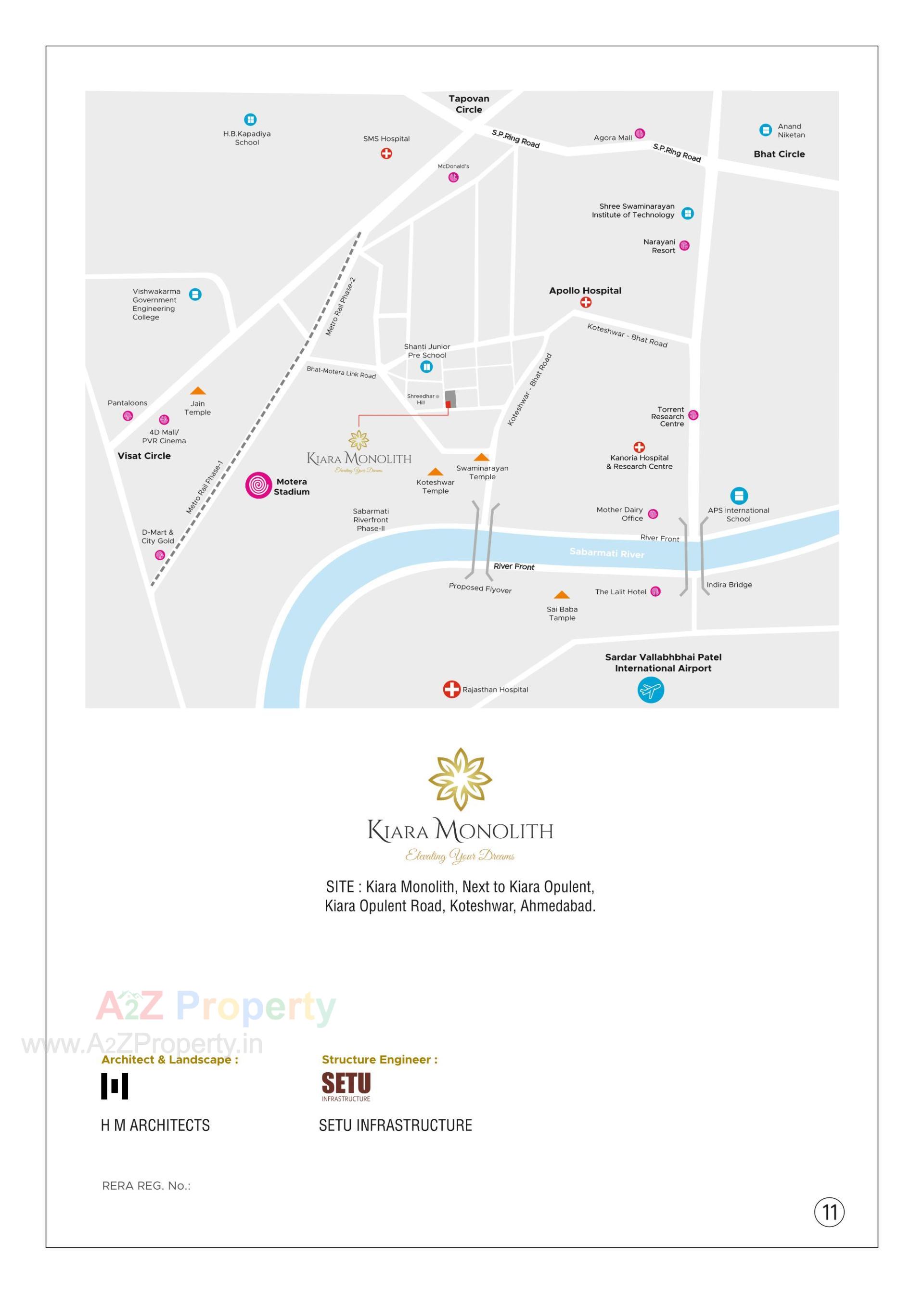  of real estate project Kiara Monolith located at Koteshwar, Gandhinagar, Gujarat