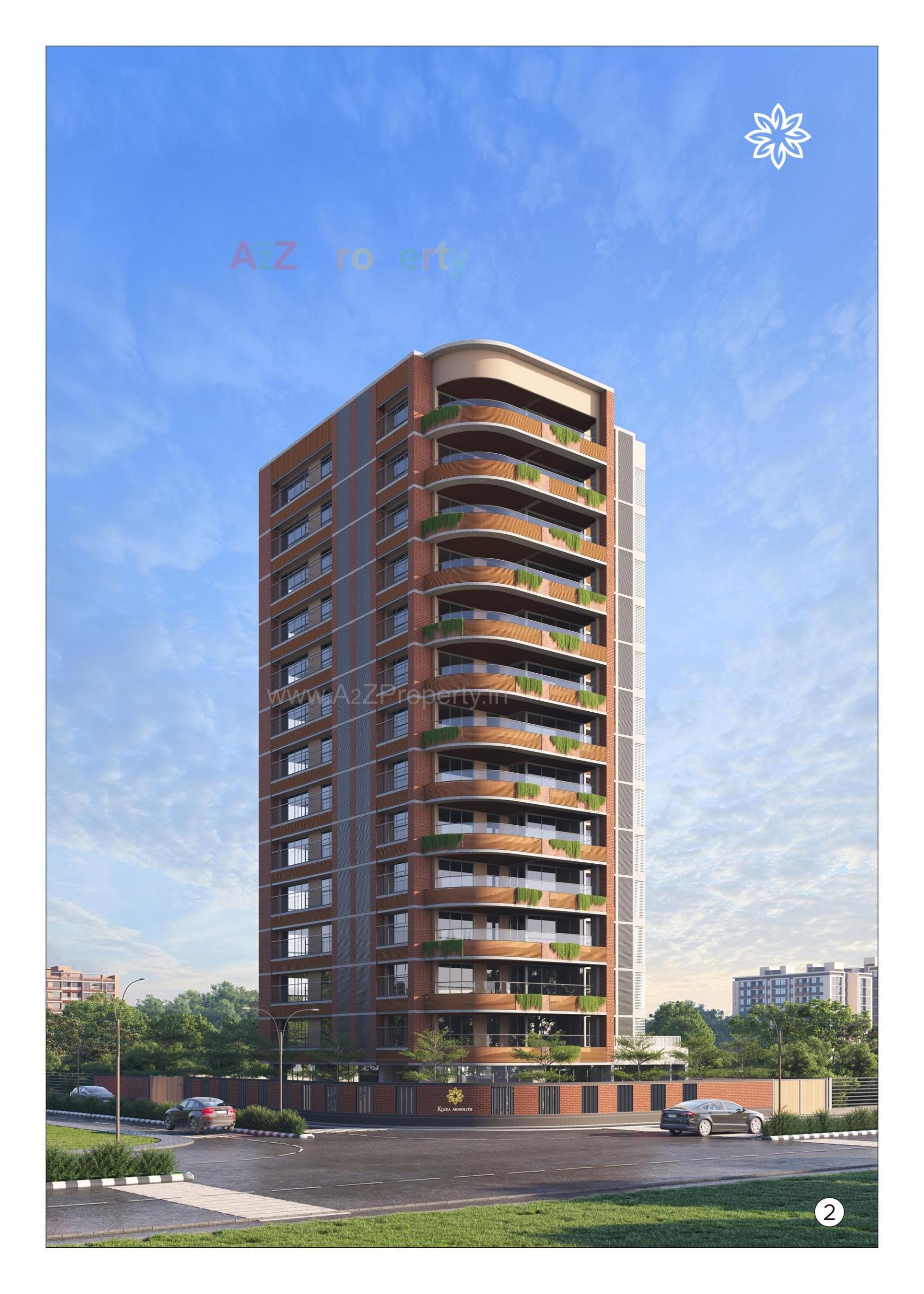 3D Elevation of real estate project Kiara Monolith located at Koteshwar, Gandhinagar, Gujarat