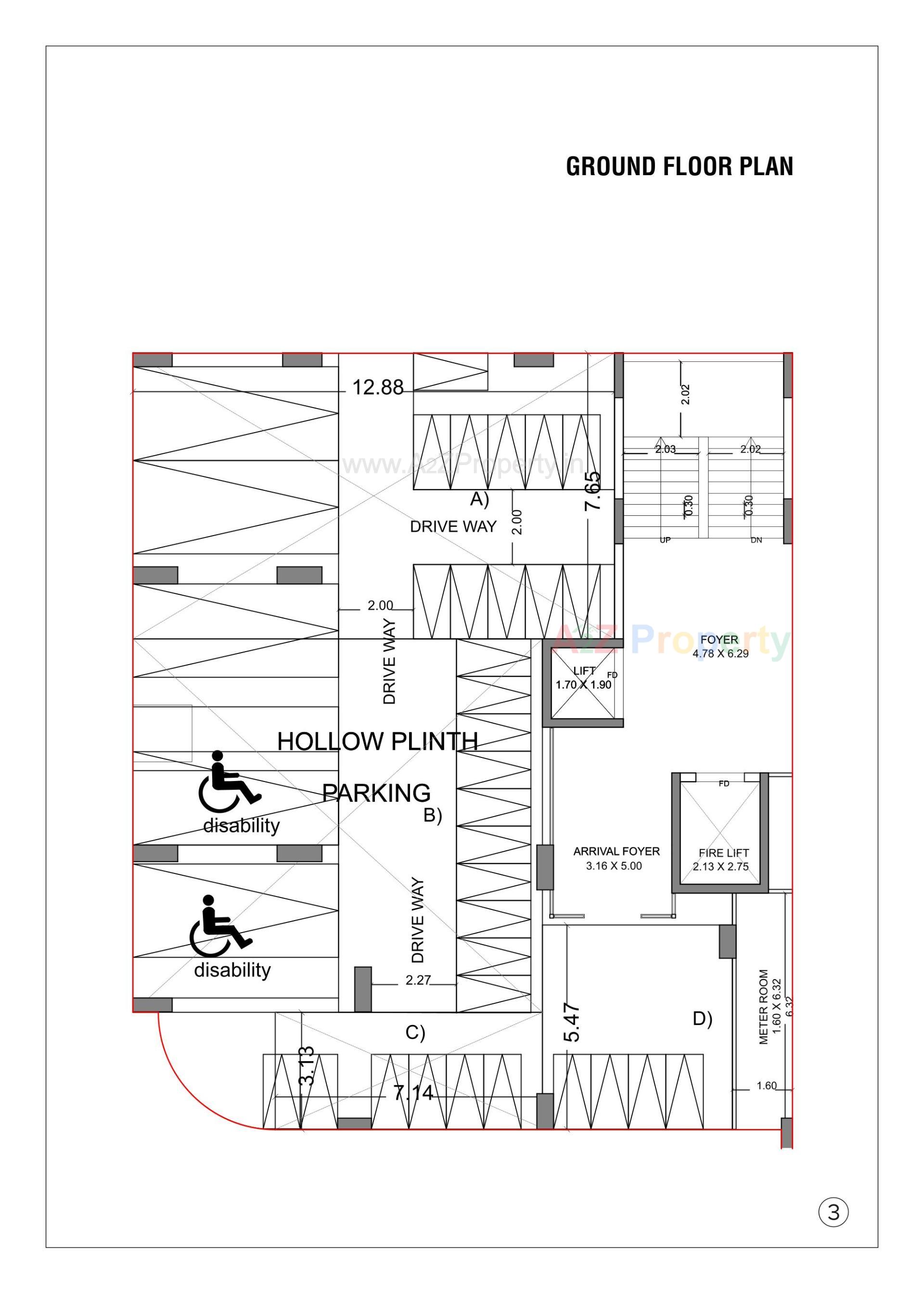 Layout of real estate project Kiara Monolith located at Koteshwar, Gandhinagar, Gujarat
