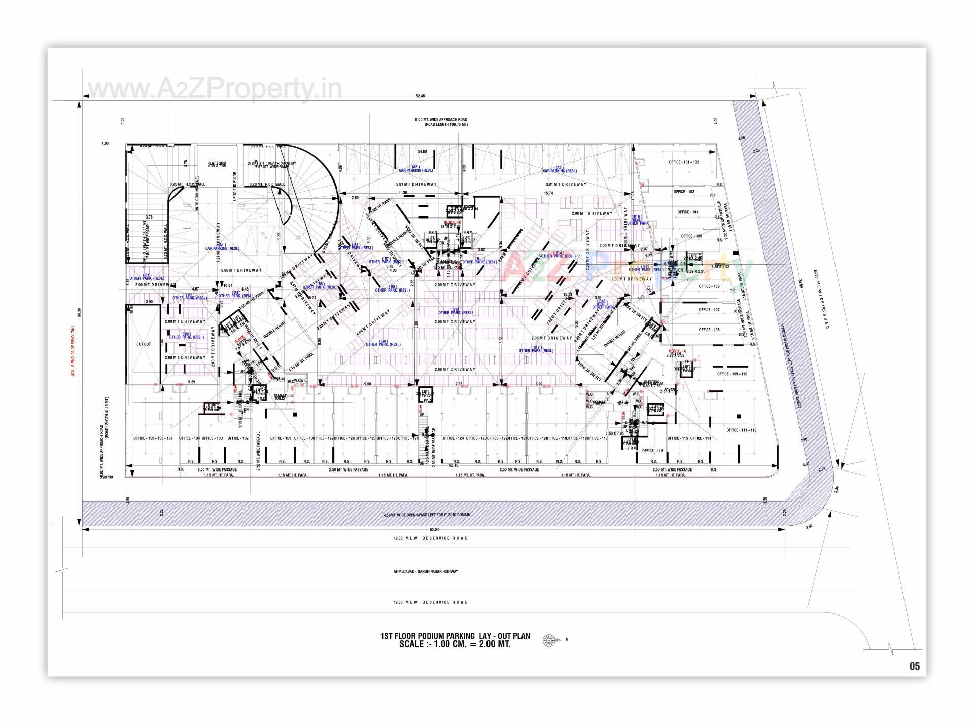 Layout of real estate project Krish Skylar located at Kudasan, Gandhinagar, Gujarat