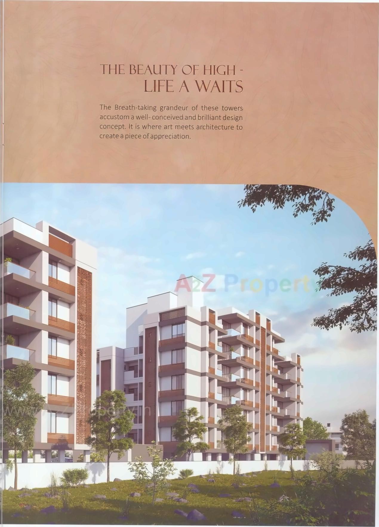 3D Elevation of real estate project Krishna Icon located at Nana-chiloda, Gandhinagar, Gujarat