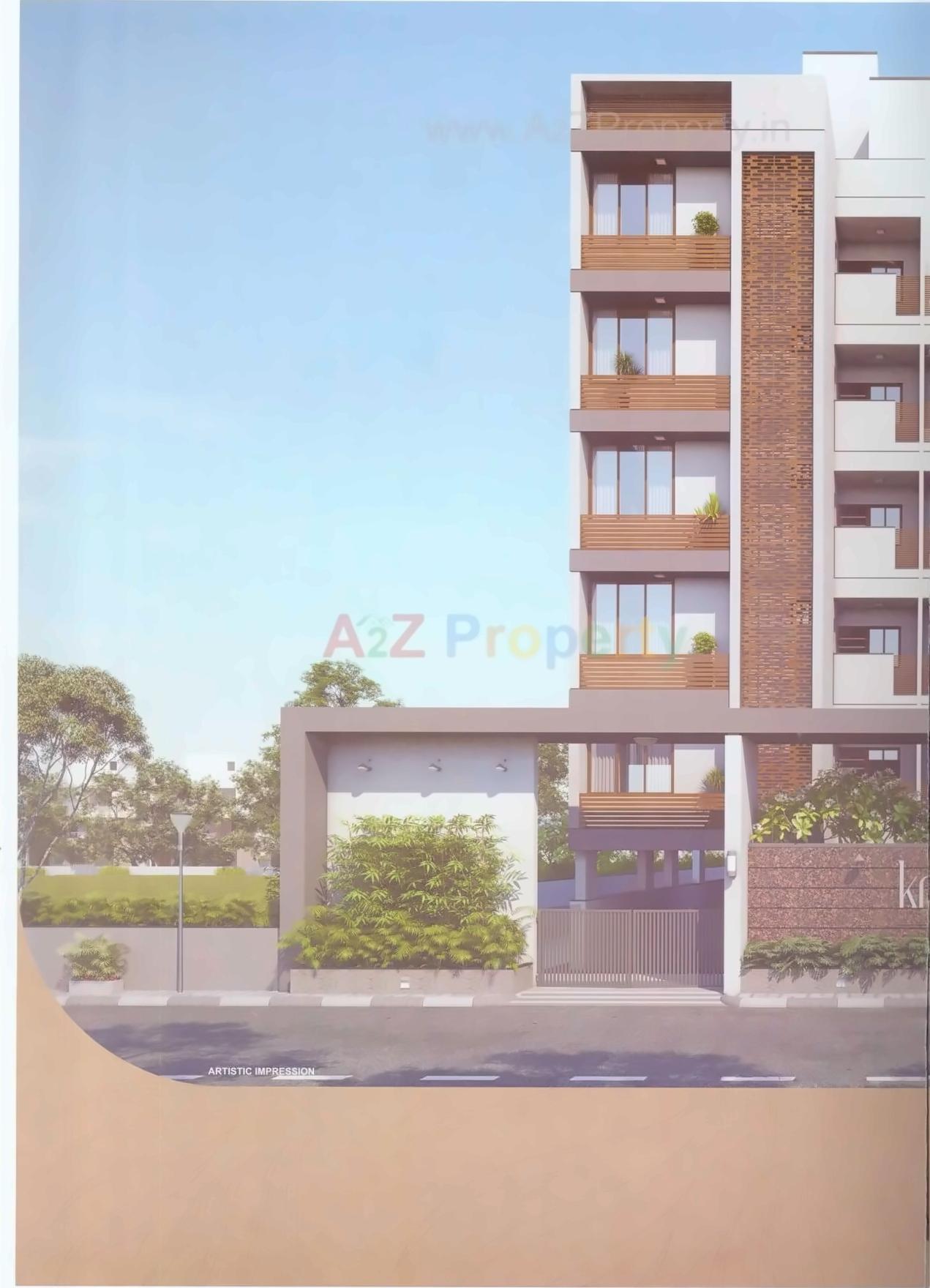 3D Elevation of real estate project Krishna Icon located at Nana-chiloda, Gandhinagar, Gujarat