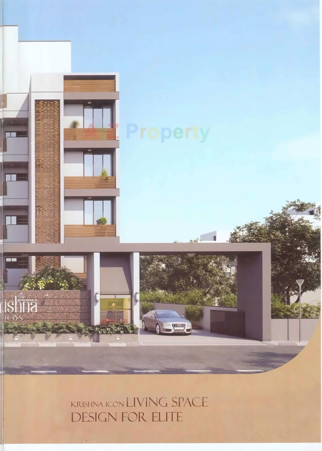 3D Elevation of real estate project Krishna Icon located at Nana-chiloda, Gandhinagar, Gujarat