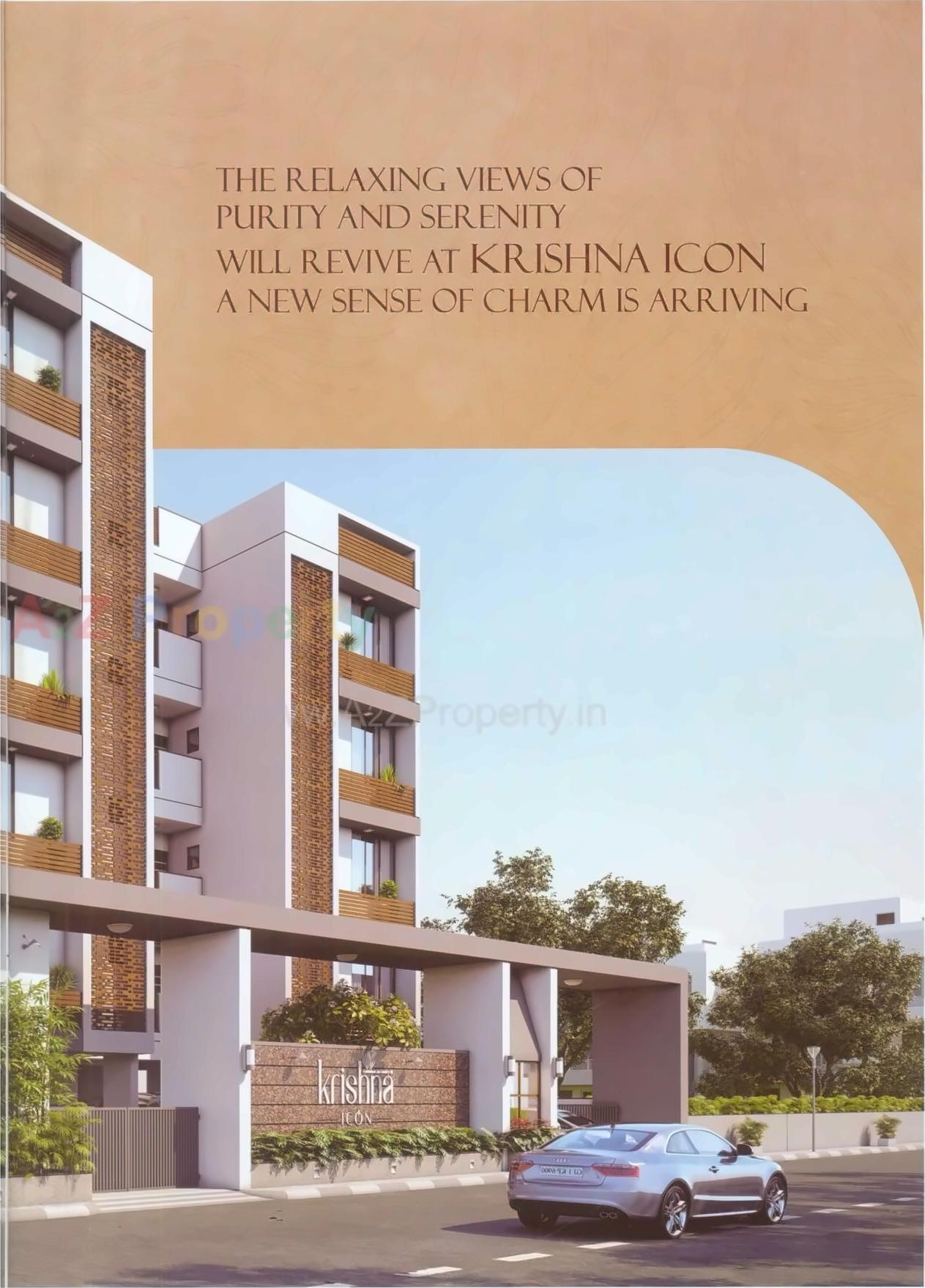 3D Elevation of real estate project Krishna Icon located at Nana-chiloda, Gandhinagar, Gujarat