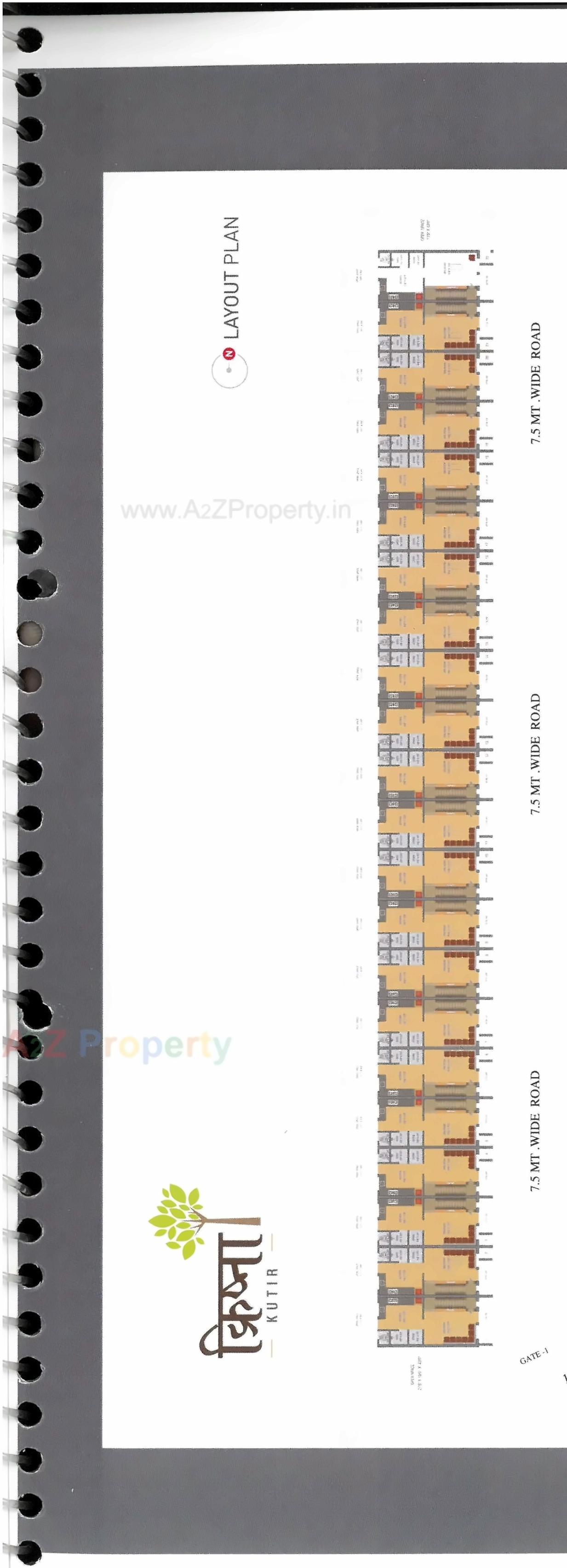 Layout of real estate project Krishna Kutir located at Kalol, Gandhinagar, Gujarat