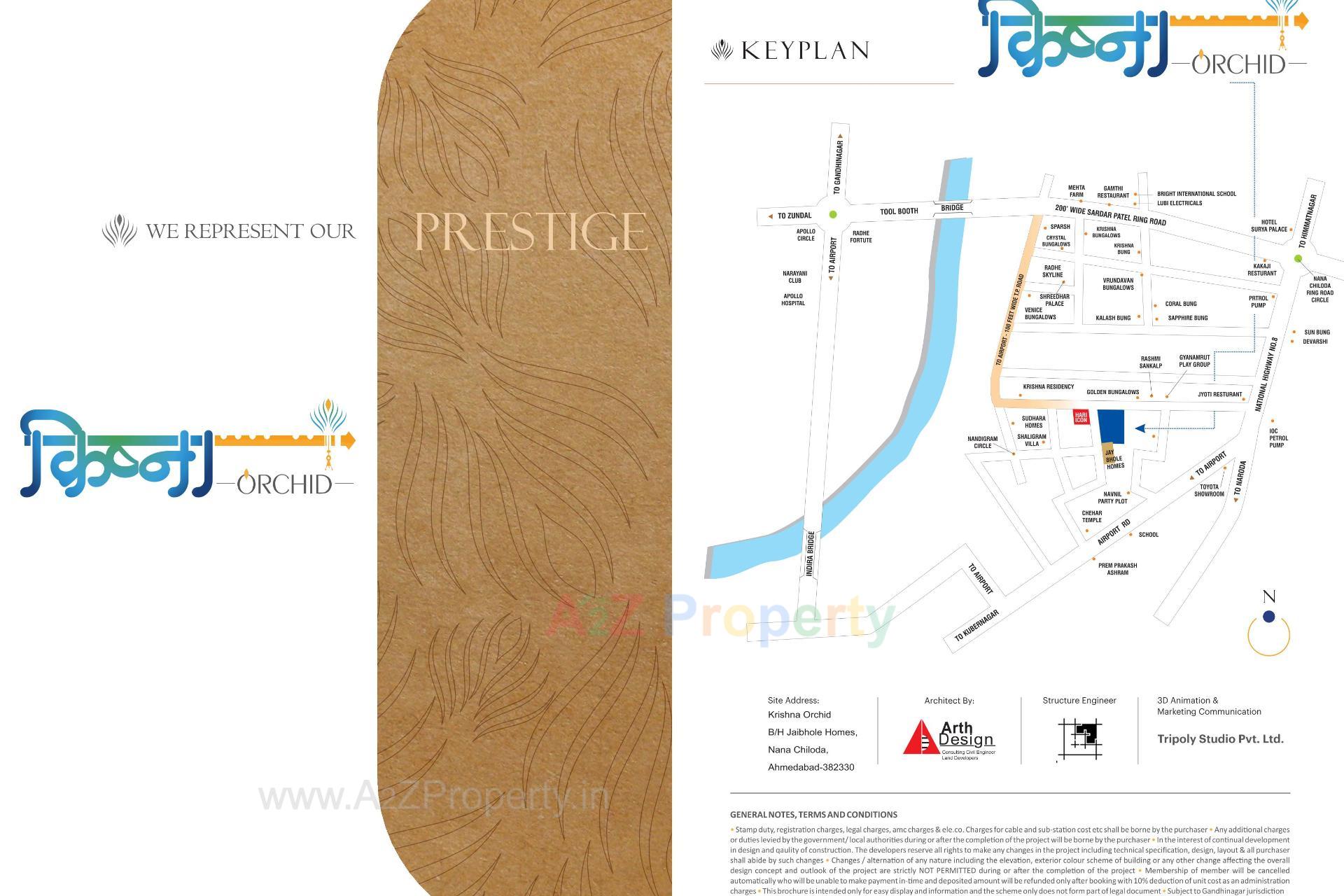  of real estate project Krishna Orchid located at Nana-chiloda, Gandhinagar, Gujarat