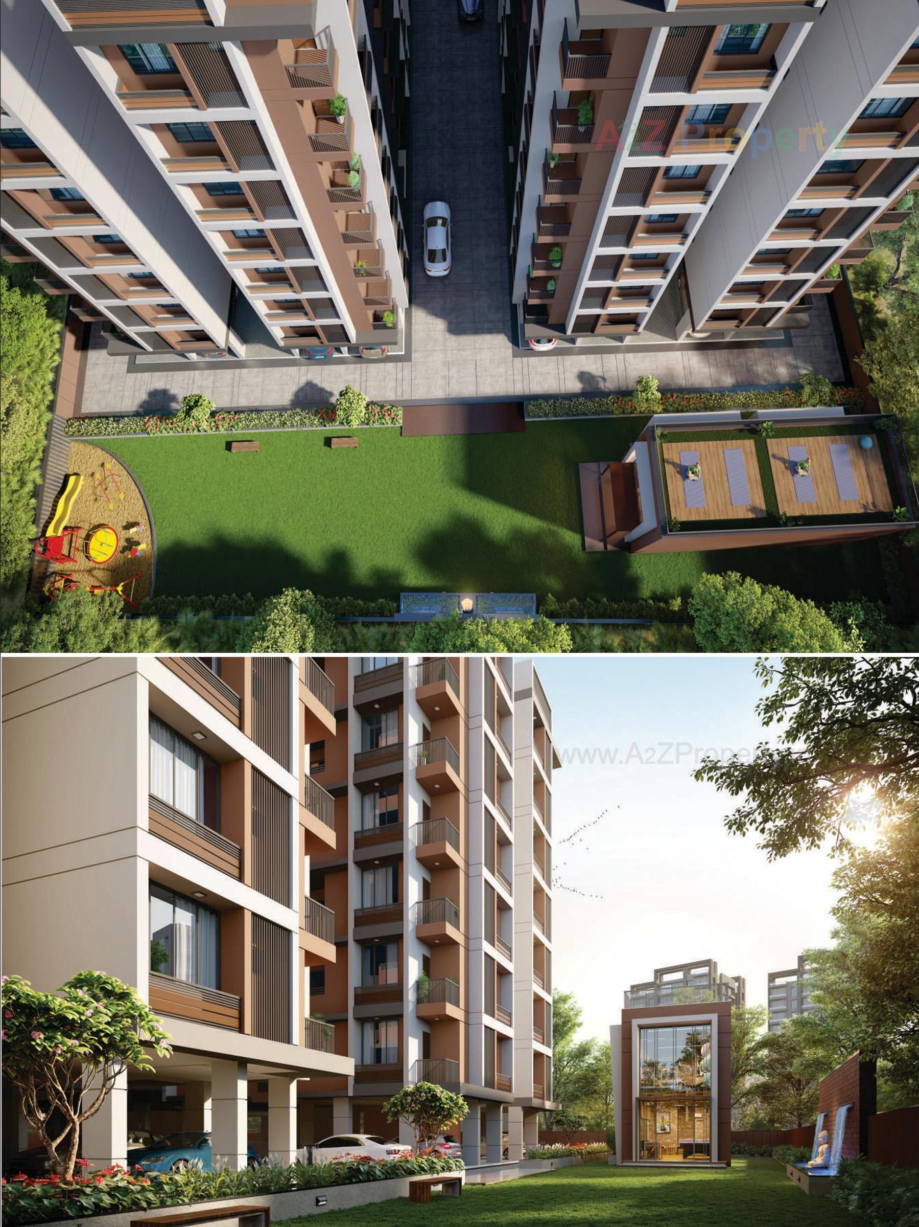 3D Elevation of real estate project Krishna Orchid located at Nana-chiloda, Gandhinagar, Gujarat