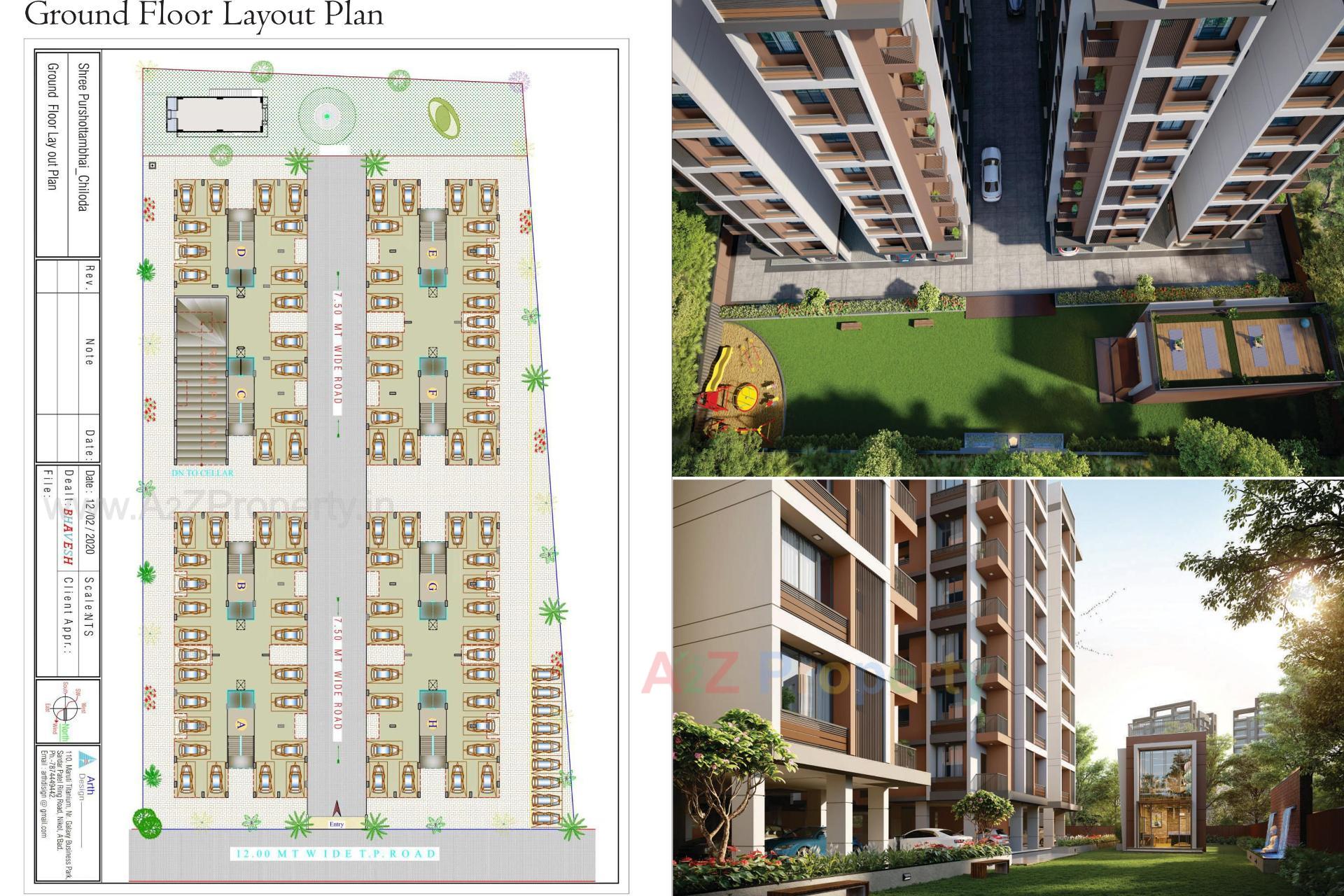 Layout of real estate project Krishna Orchid located at Nana-chiloda, Gandhinagar, Gujarat