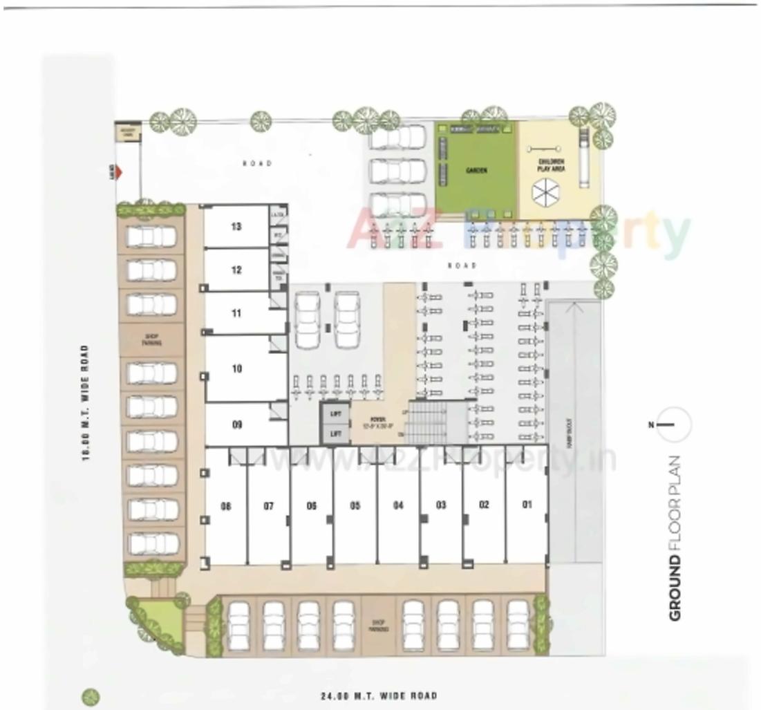Layout of real estate project Kunj located at Vavol, Gandhinagar, Gujarat