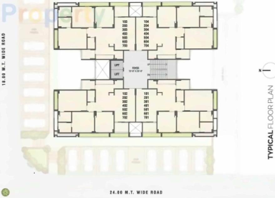 Layout of real estate project Kunj located at Vavol, Gandhinagar, Gujarat