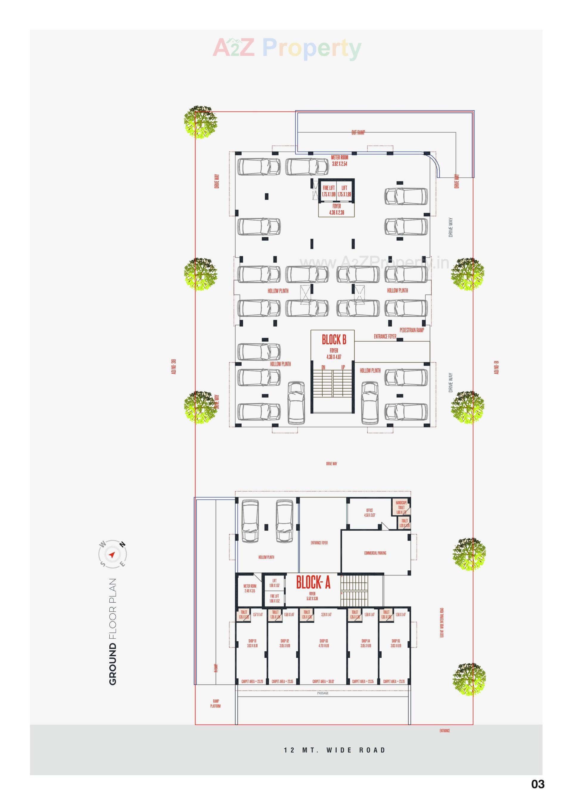 Layout of real estate project Kunj Elite located at Vavol, Gandhinagar, Gujarat