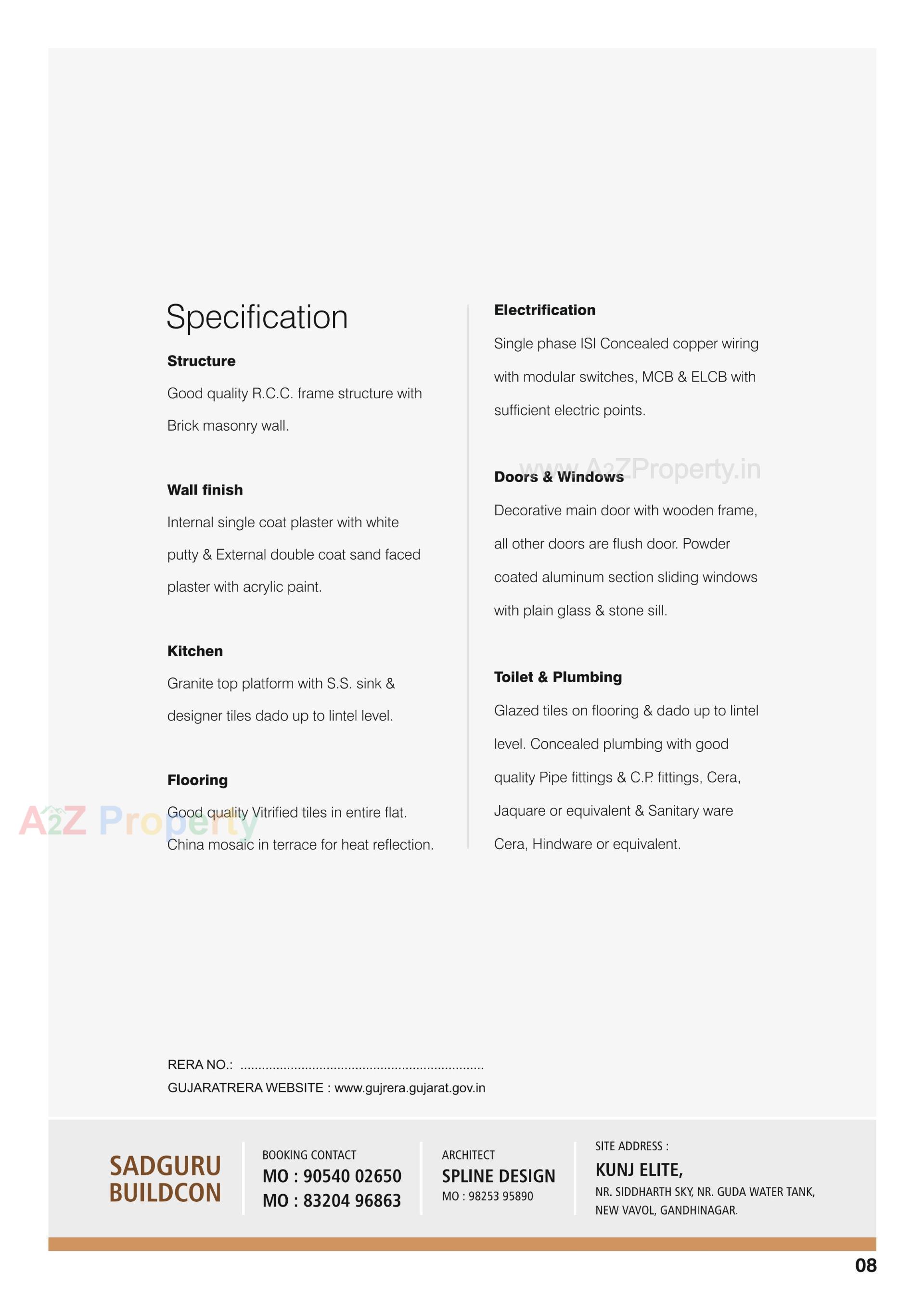  of real estate project Kunj Elite located at Vavol, Gandhinagar, Gujarat