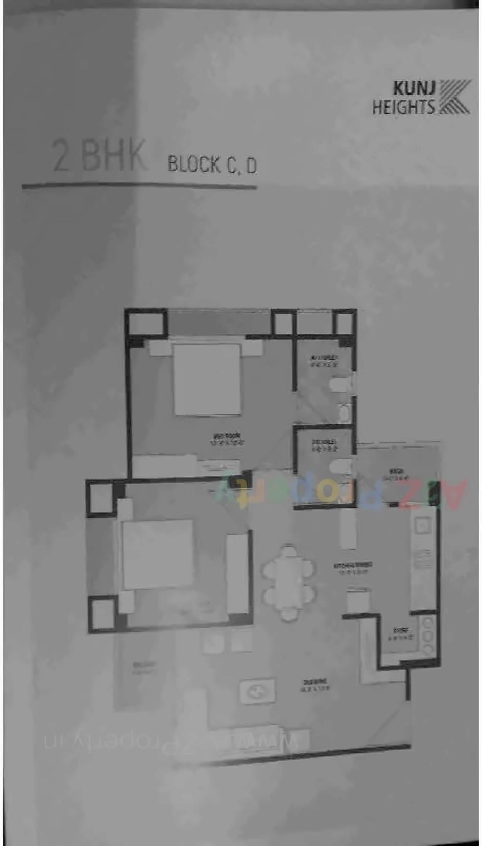 Layout of real estate project Kunj Heights located at Vavol, Gandhinagar, Gujarat