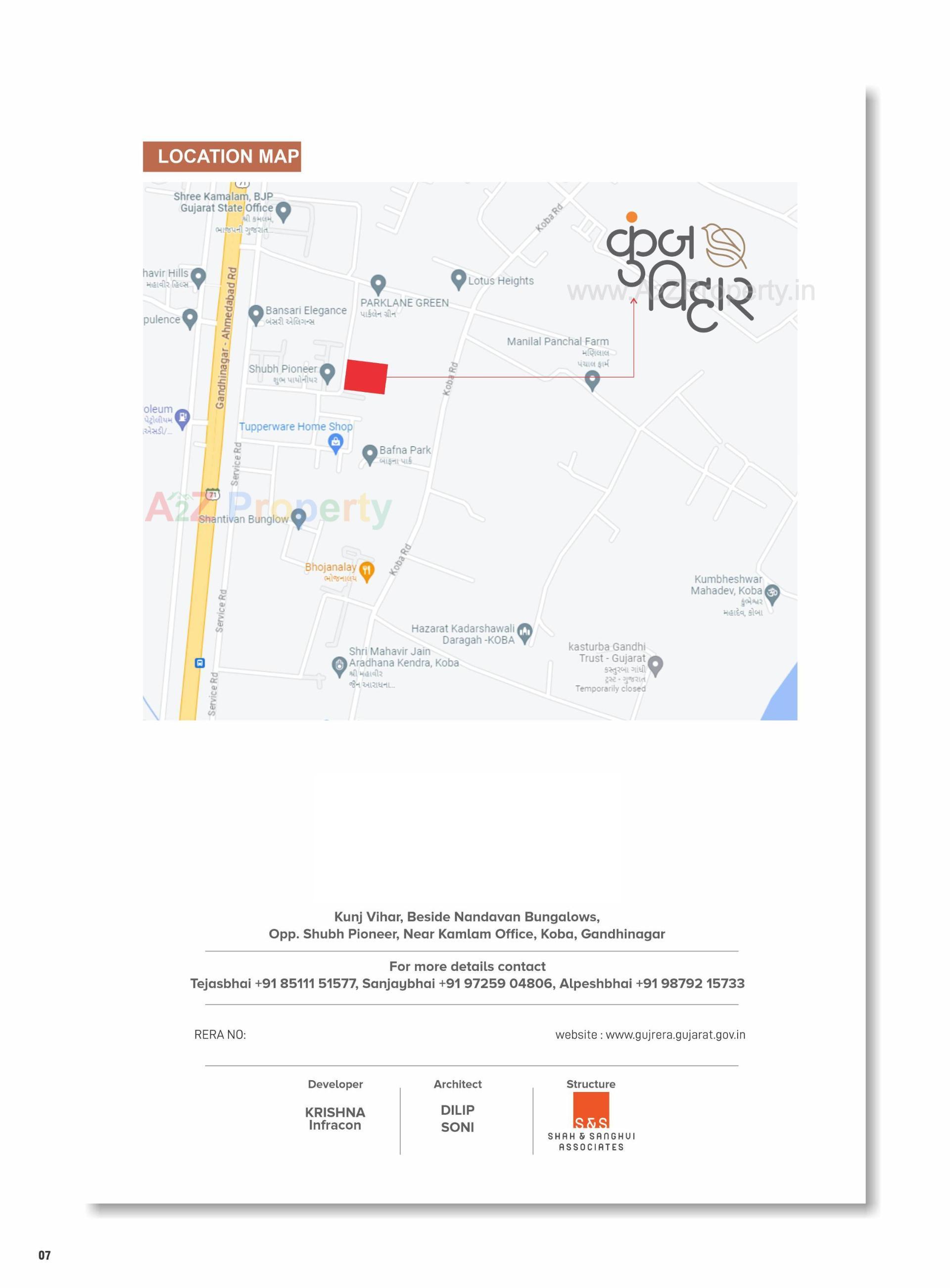  of real estate project Kunj Vihar located at Koba, Gandhinagar, Gujarat