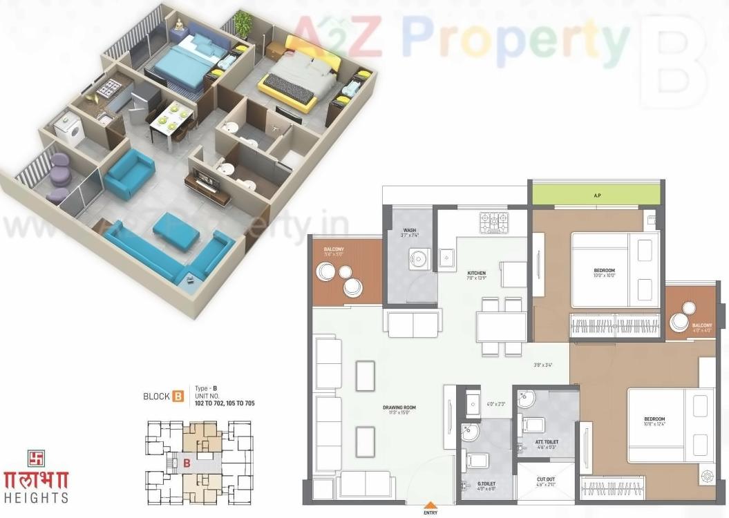 Layout of real estate project Labh Heights located at Pethapur, Gandhinagar, Gujarat