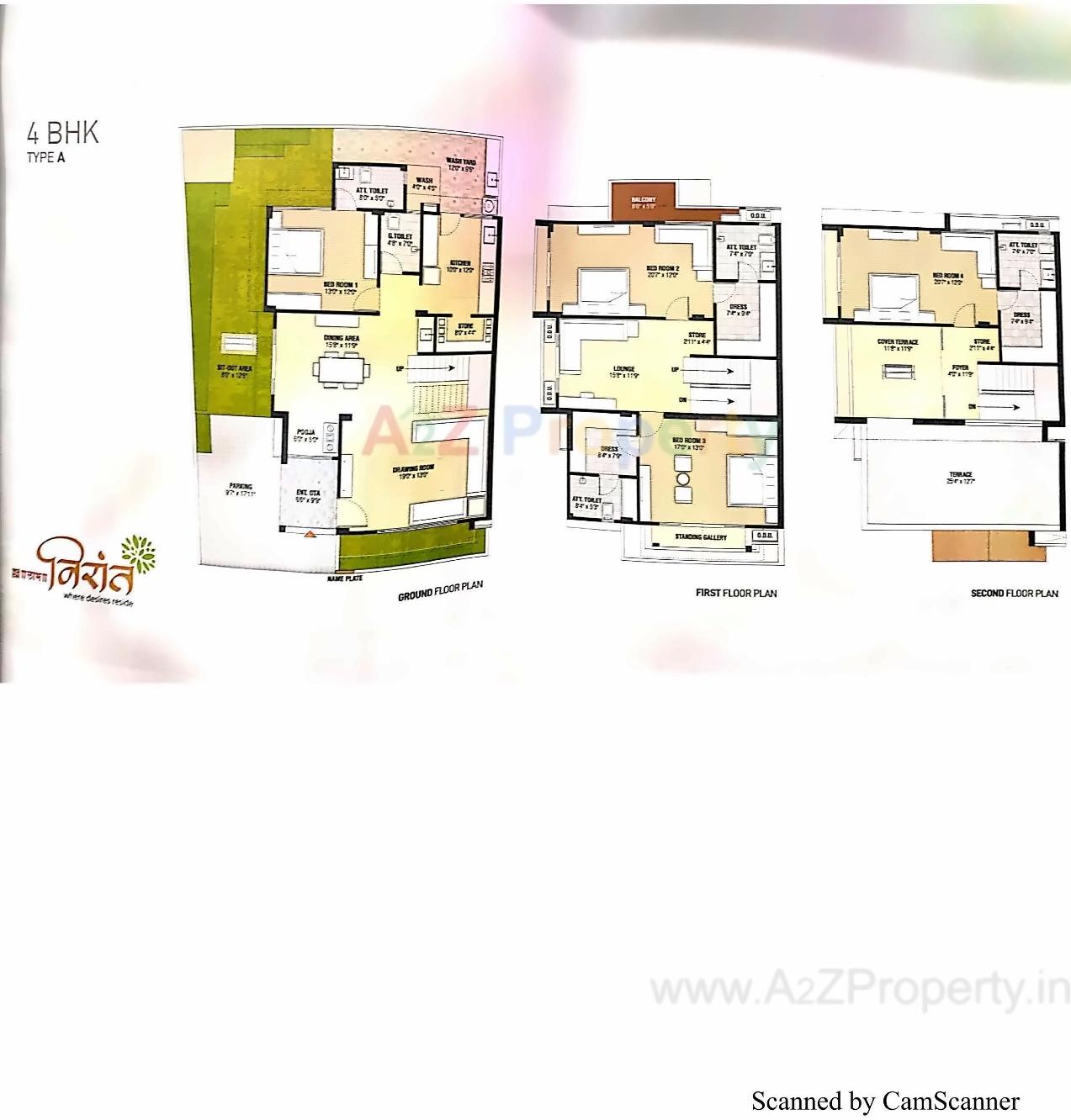 Layout of real estate project Labh Nirant located at Kudasan, Gandhinagar, Gujarat