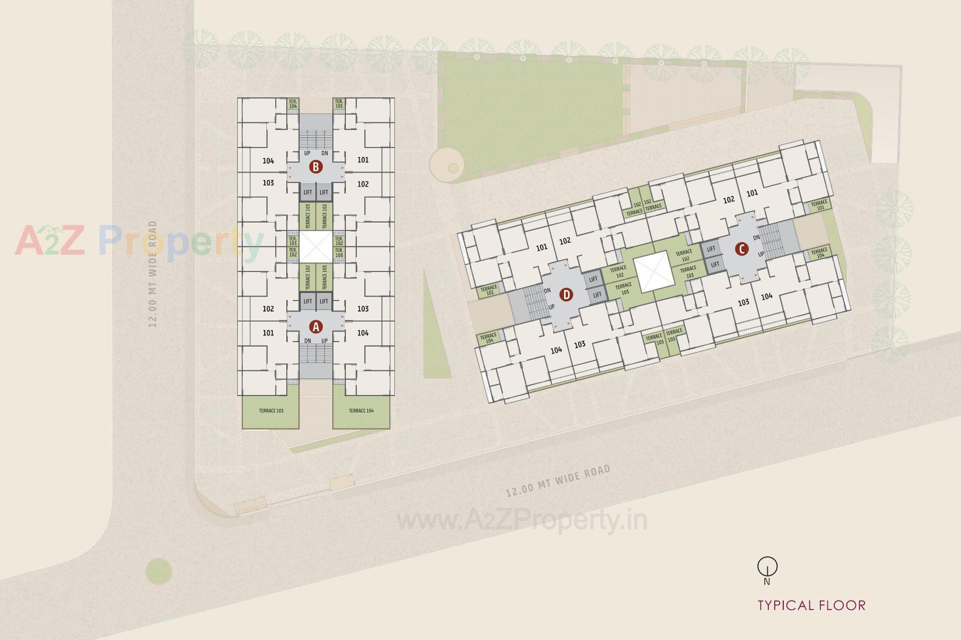 Layout of real estate project Lalji Luminous located at Kalol, Gandhinagar, Gujarat