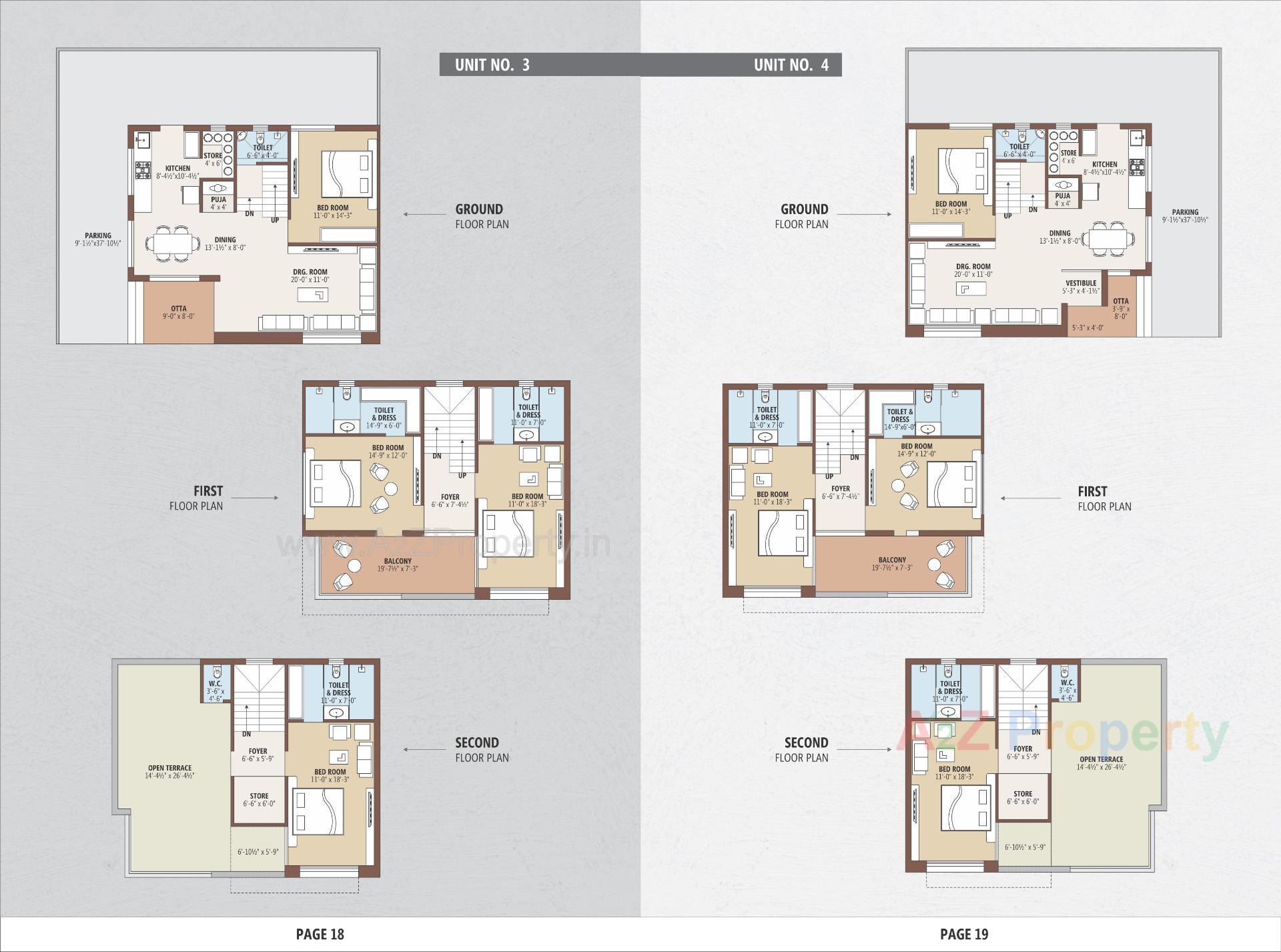 Layout of real estate project Love Kush Villa located at Raysan, Gandhinagar, Gujarat