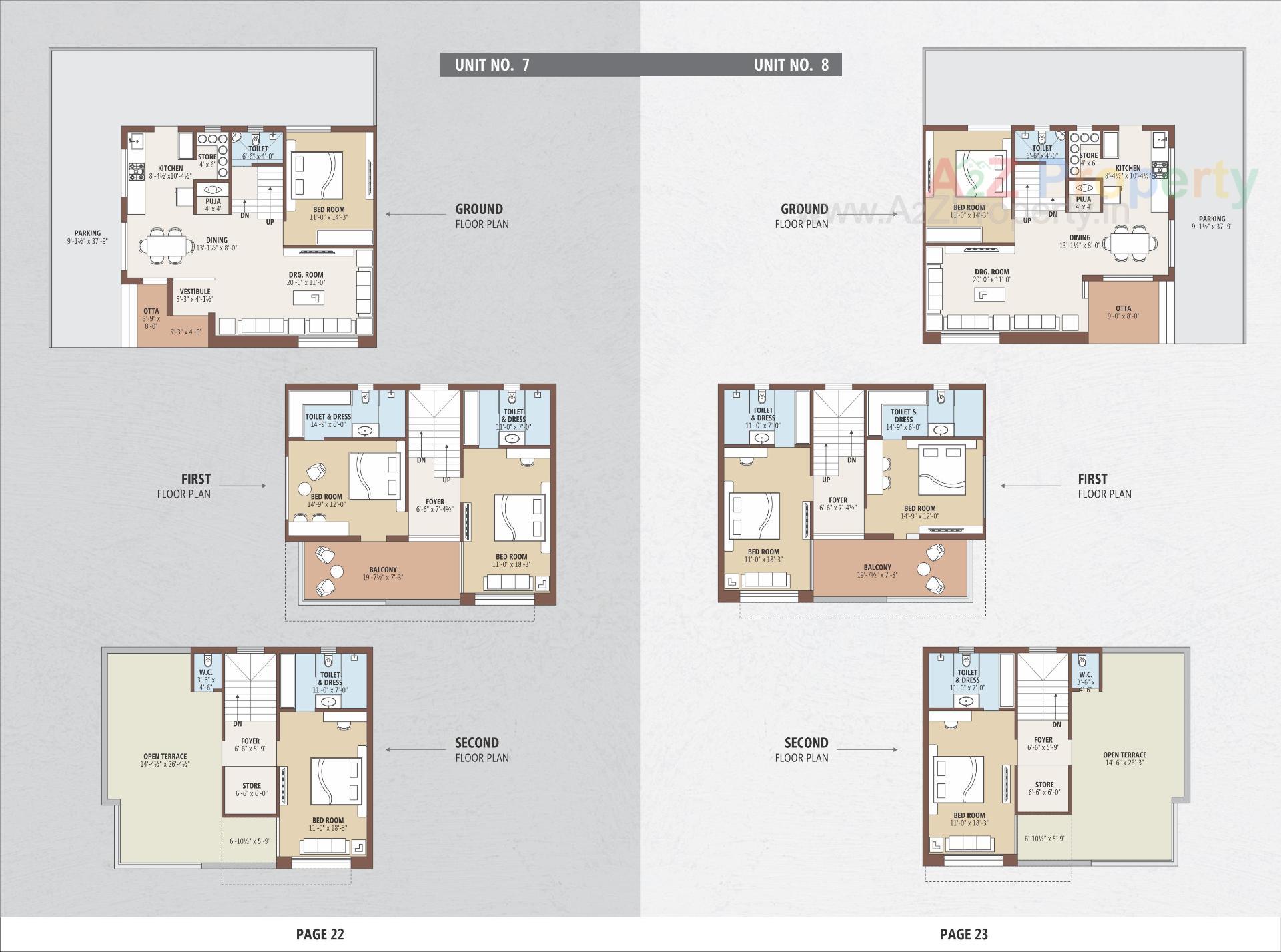 Layout of real estate project Love Kush Villa located at Raysan, Gandhinagar, Gujarat