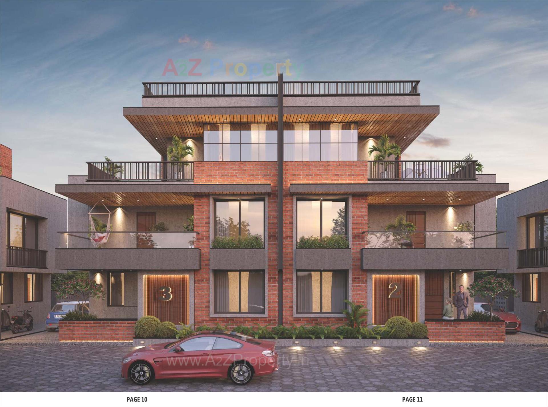 3D Elevation of real estate project Love Kush Villa located at Raysan, Gandhinagar, Gujarat