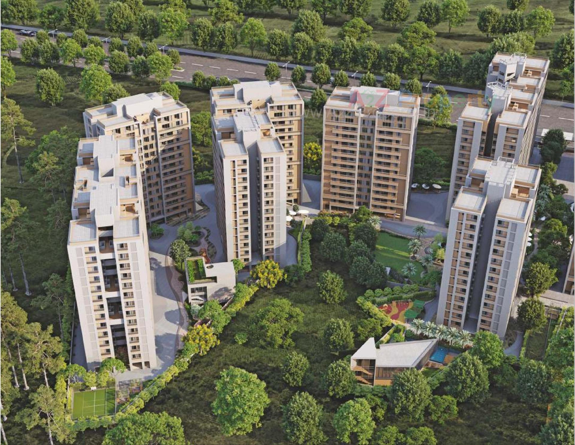 3D Elevation of real estate project Luxuria located at Santej--rakanpur, Gandhinagar, Gujarat