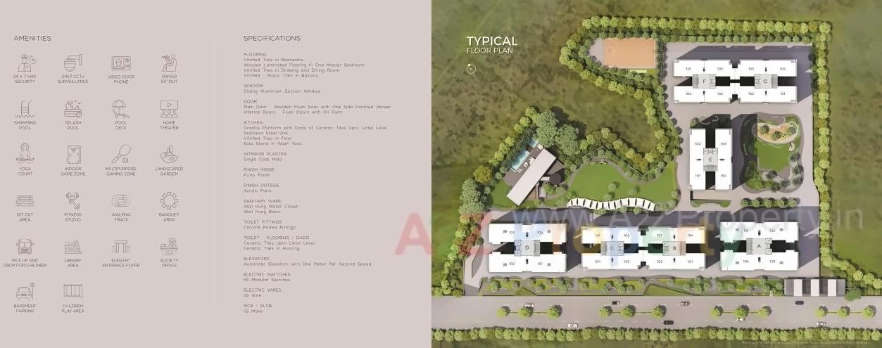 Layout of real estate project Luxuria located at Gandhinagar, Gandhinagar, Gujarat