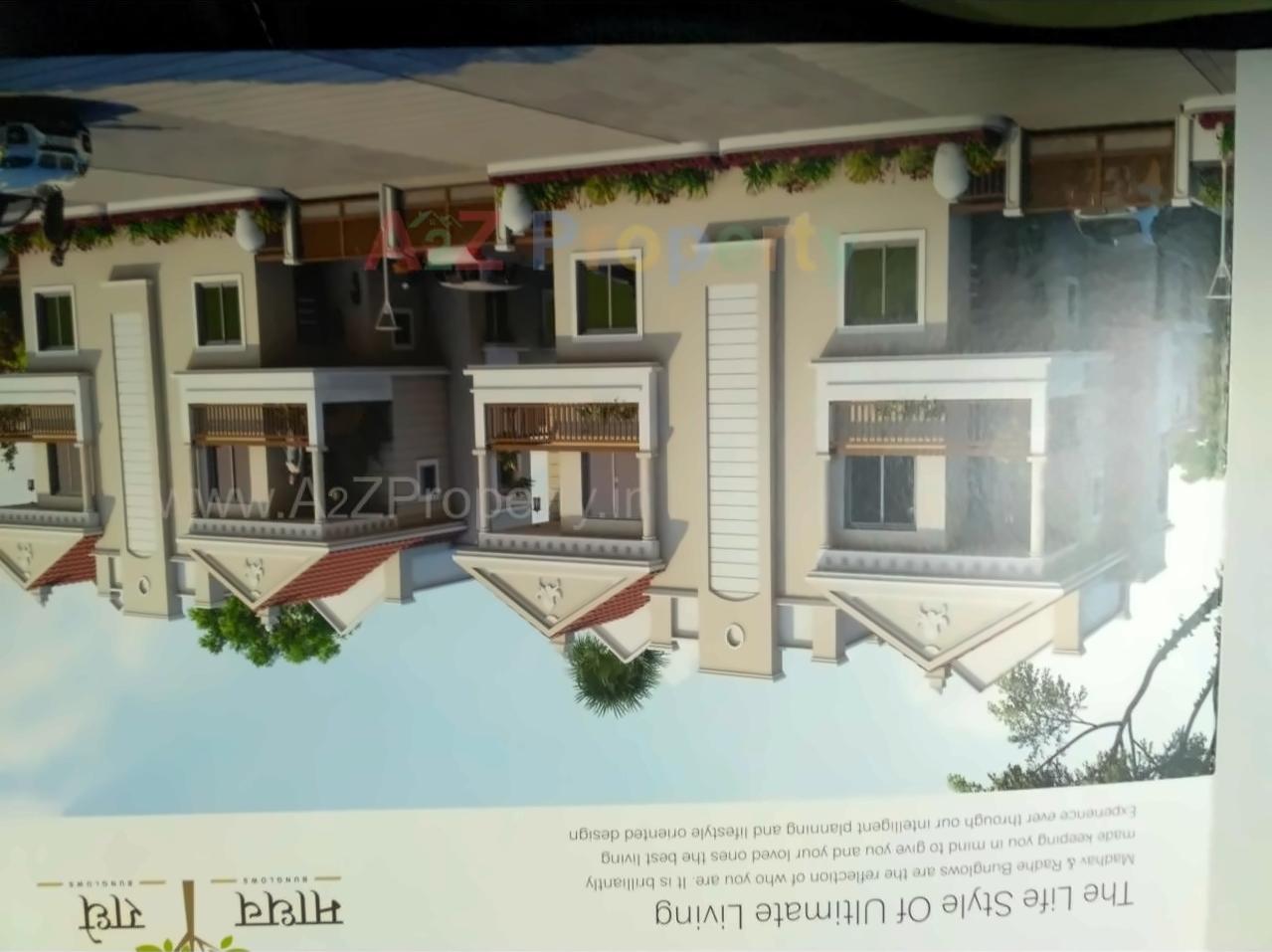 3D Elevation of real estate project Madhav Bugalows located at Kalol, Gandhinagar, Gujarat