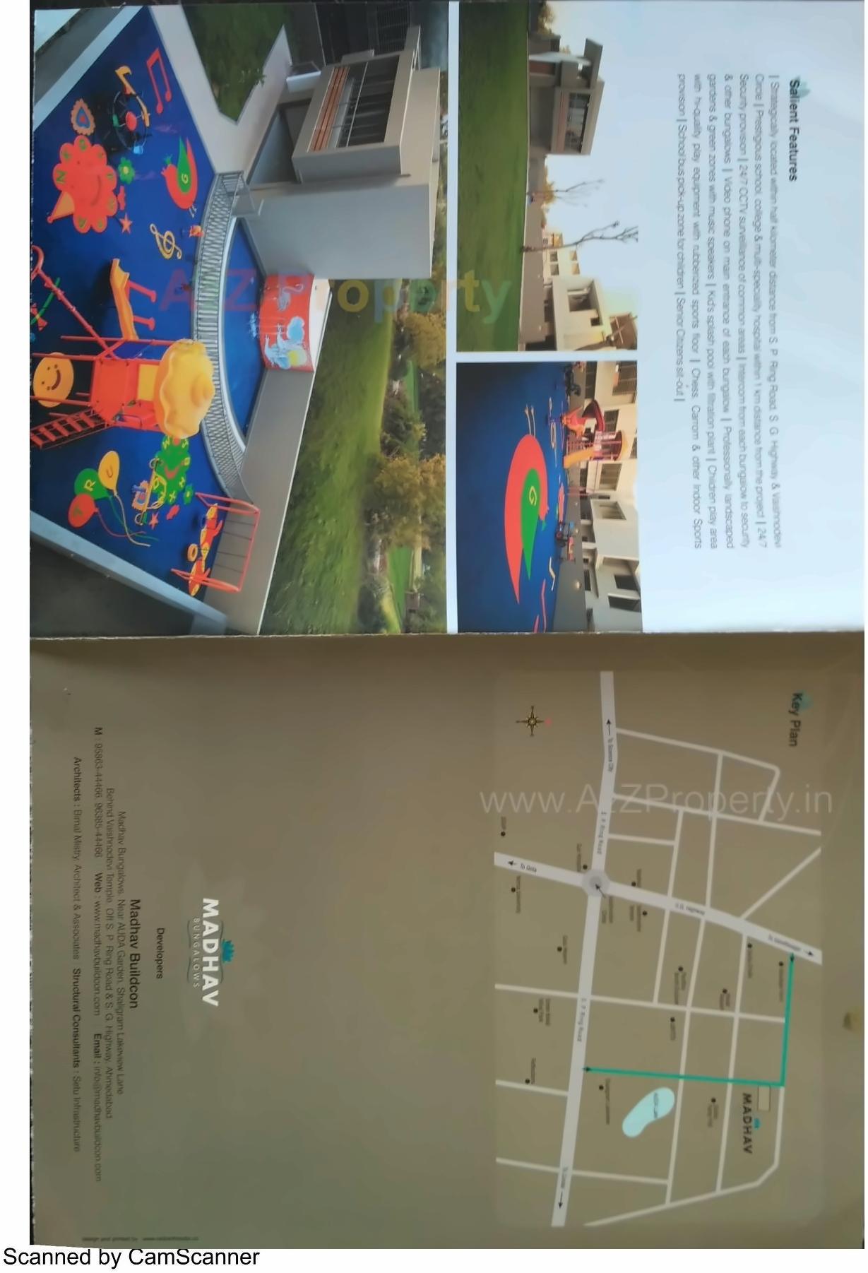 Layout of real estate project Madhav Bunglows located at Thaltej, Gandhinagar, Gujarat