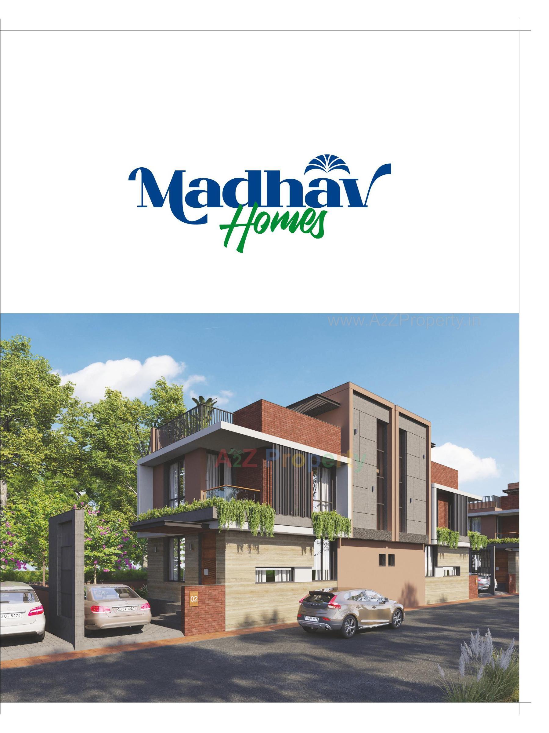 3D Elevation of real estate project Madhav Homes located at Zundal, Gandhinagar, Gujarat
