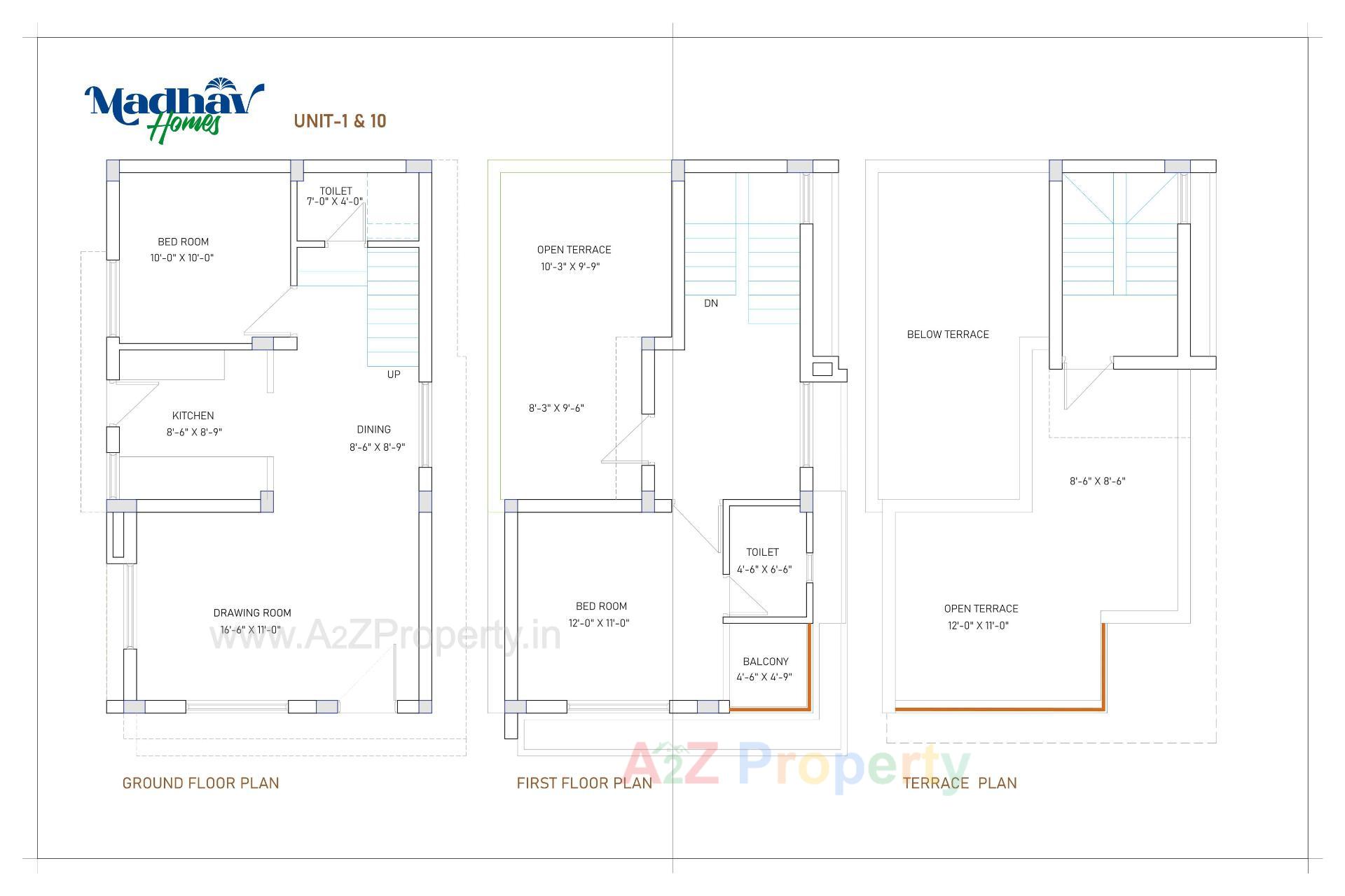 Layout of real estate project Madhav Homes located at Zundal, Gandhinagar, Gujarat