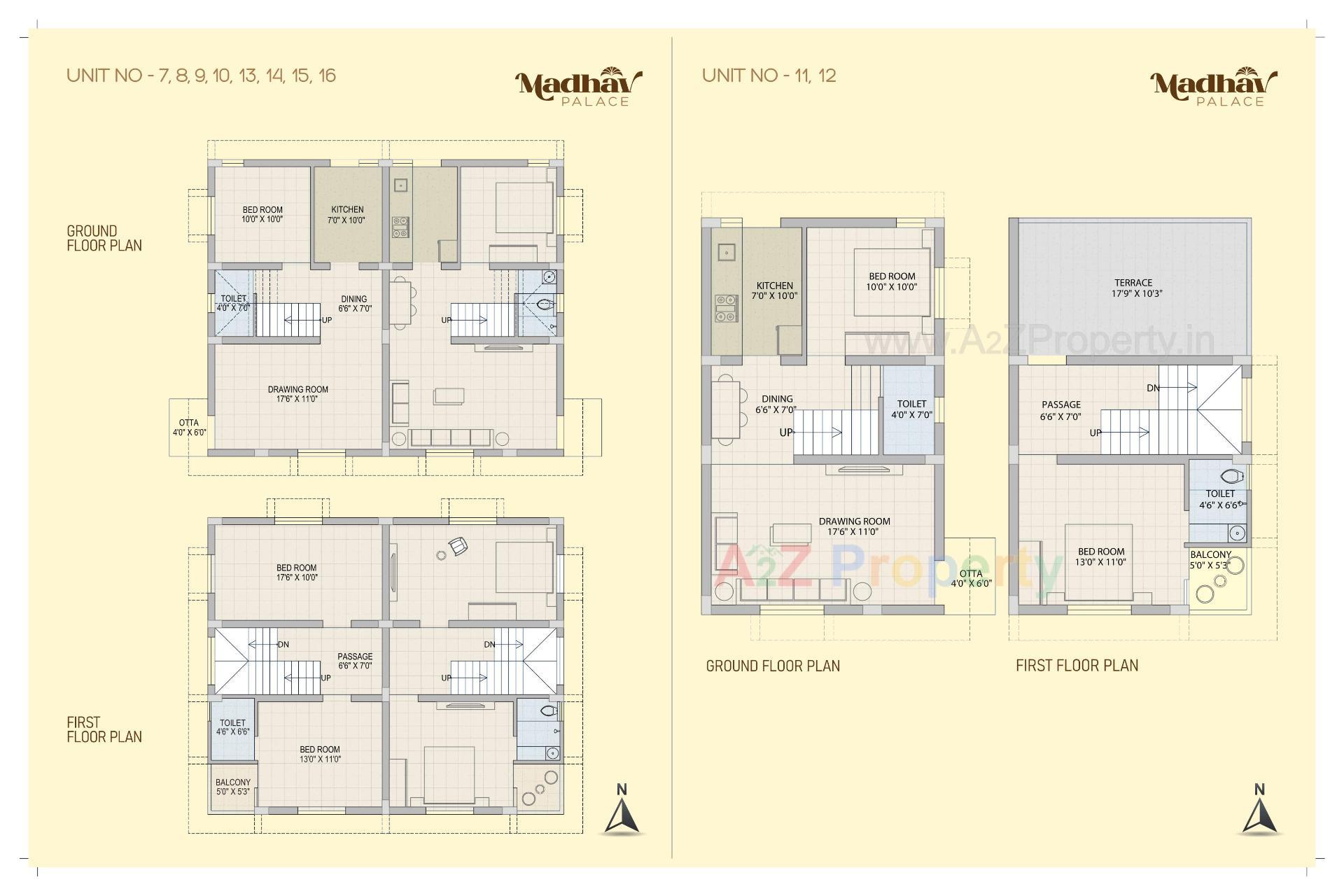 Layout of real estate project Madhav Palace located at Zundal, Gandhinagar, Gujarat