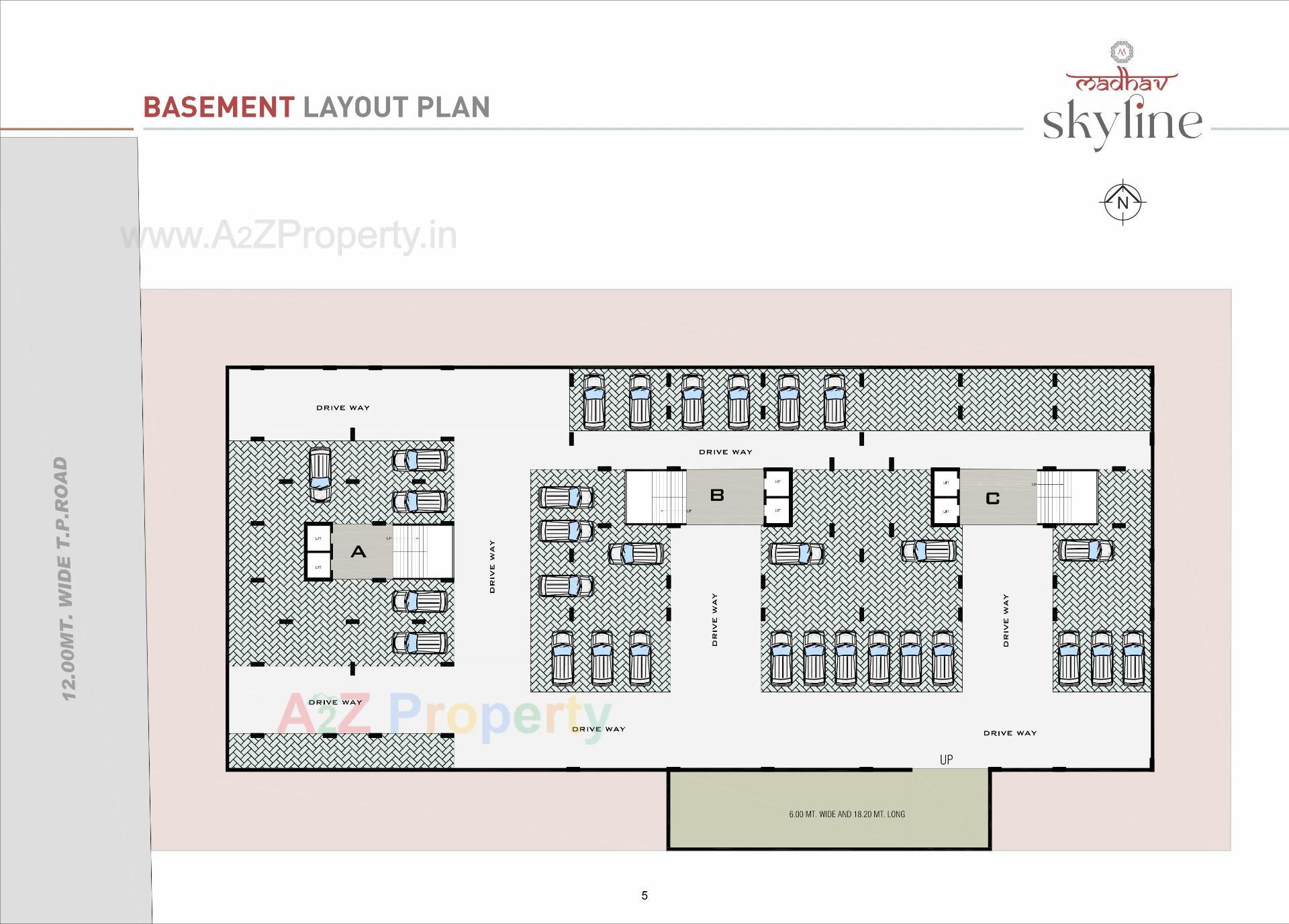 Layout of real estate project Madhav Skyline located at Raysan, Gandhinagar, Gujarat