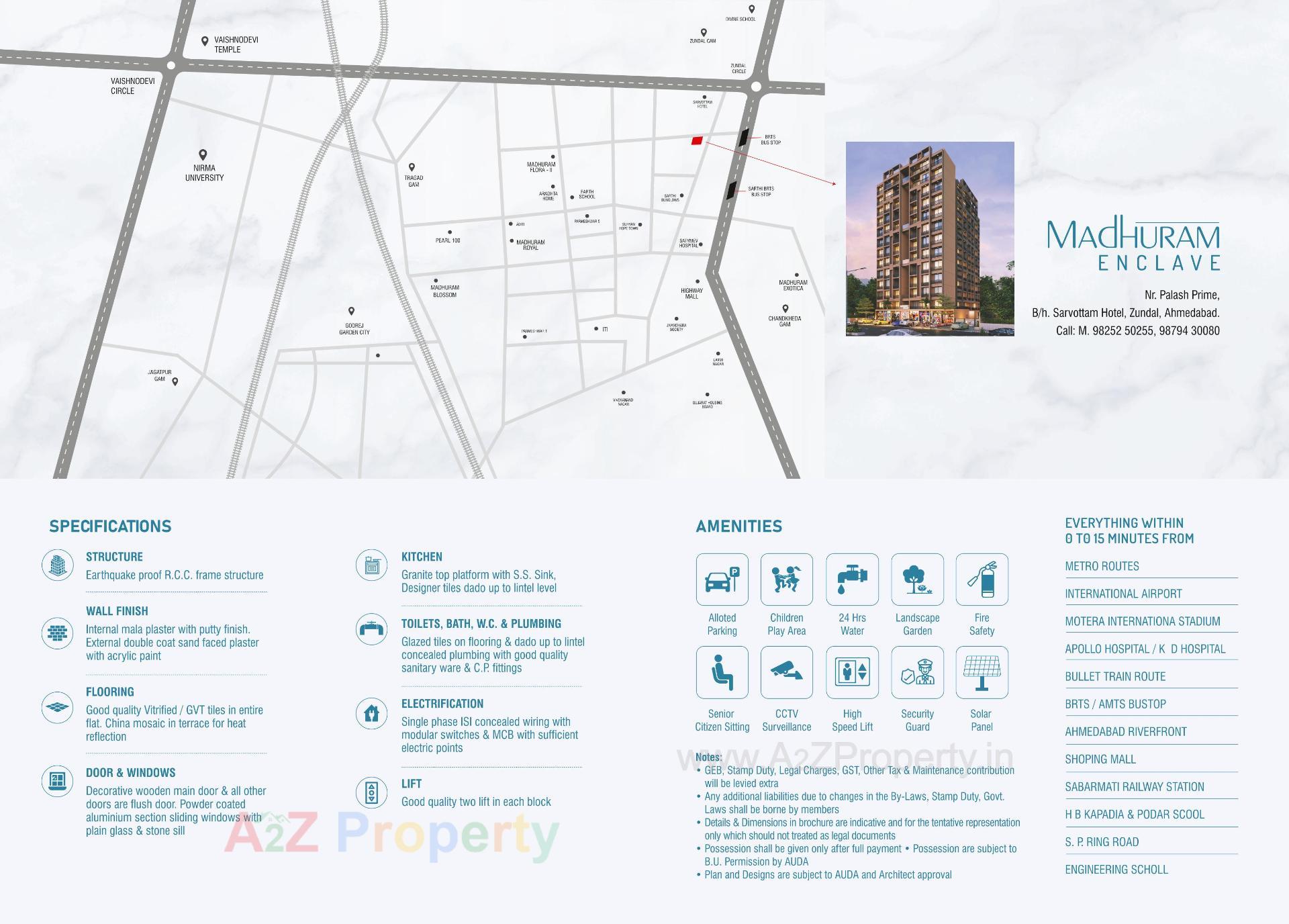  of real estate project Madhuram Enclave located at Zundal, Gandhinagar, Gujarat