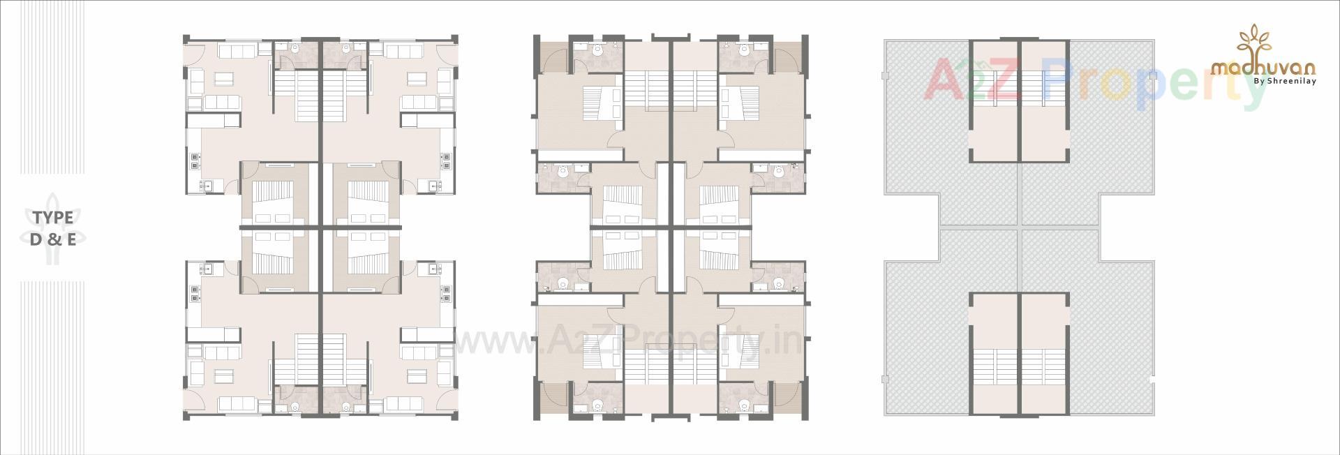 Layout of real estate project Madhuvan By Shreenilay located at Mansa, Gandhinagar, Gujarat