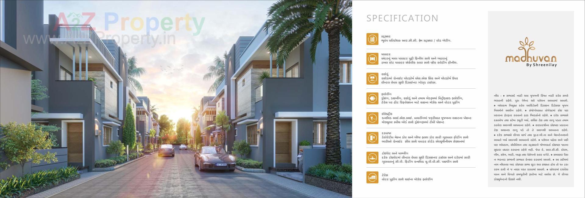 3D Elevation of real estate project Madhuvan By Shreenilay located at Mansa, Gandhinagar, Gujarat