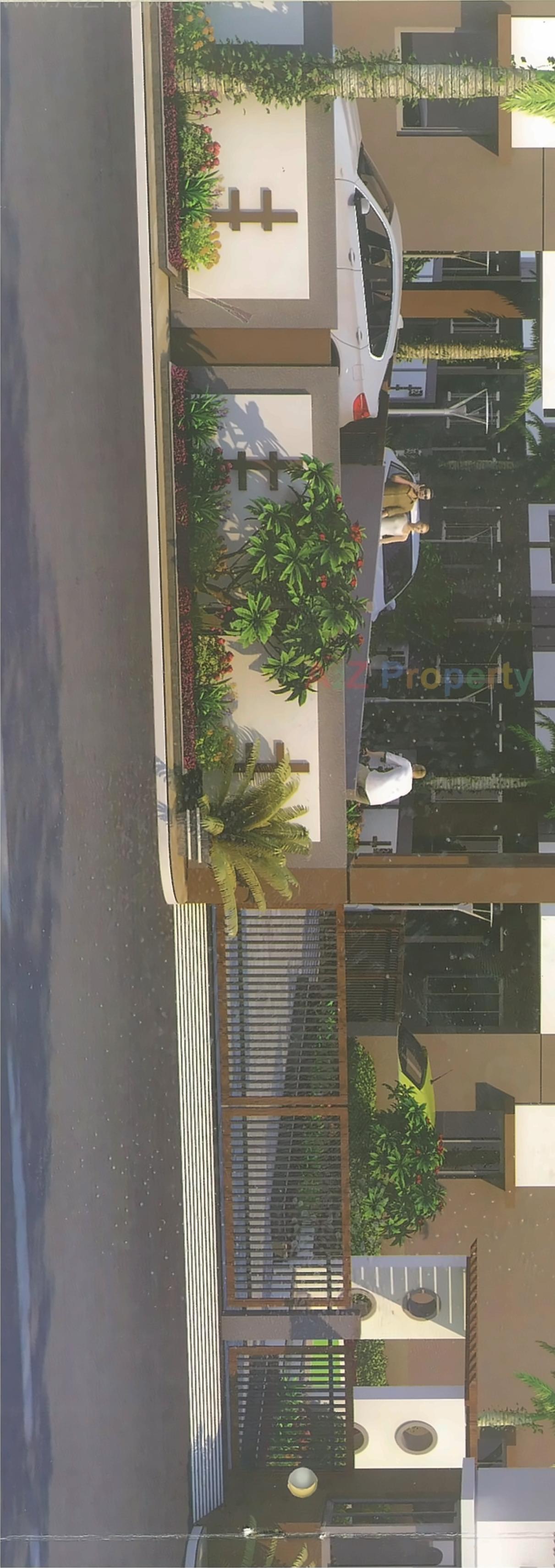 3D Elevation of real estate project Mahalaxmi Homes located at Kalol, Gandhinagar, Gujarat