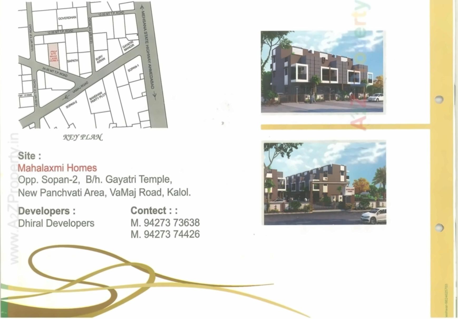  of real estate project Mahalaxmi Homes located at Kalol, Gandhinagar, Gujarat