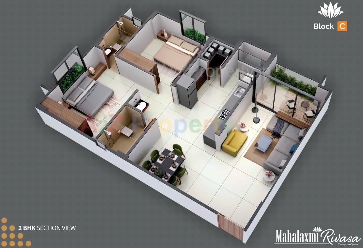 Layout of real estate project Mahalaxmi Rivasa located at Gandhinagar, Gandhinagar, Gujarat