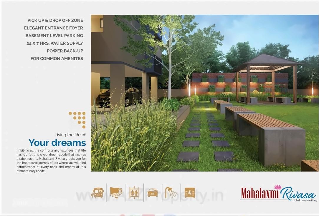 3D Elevation of real estate project Mahalaxmi Rivasa located at Gandhinagar, Gandhinagar, Gujarat