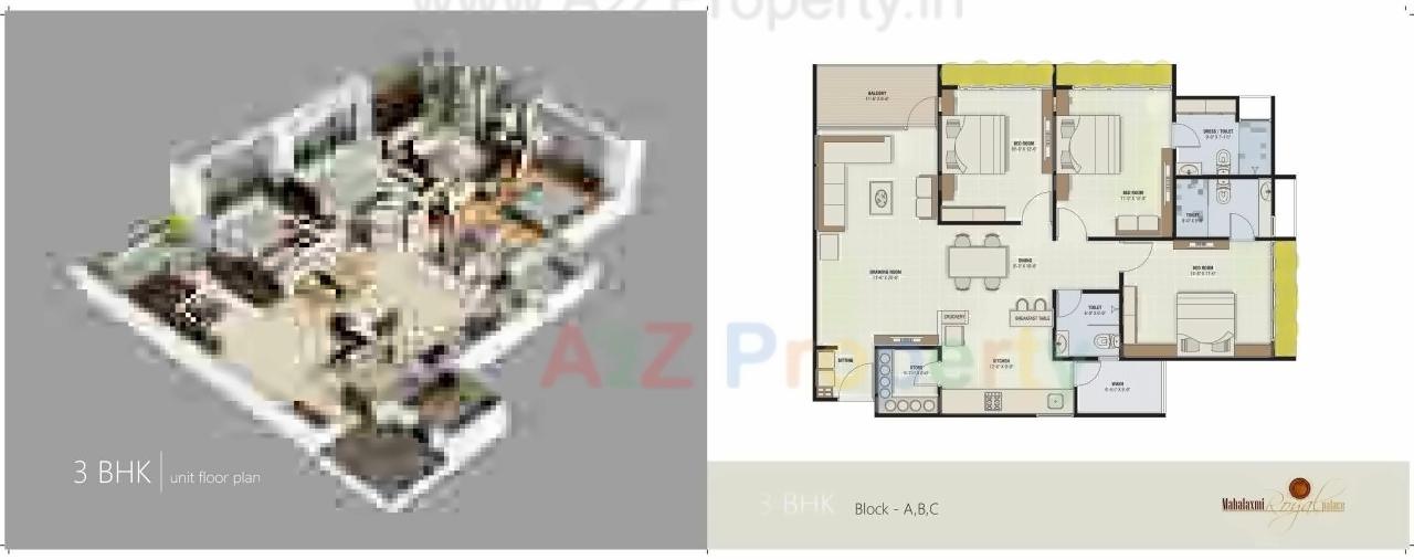 Layout of real estate project Mahalaxmi Royal Palace located at Kudasan, Gandhinagar, Gujarat