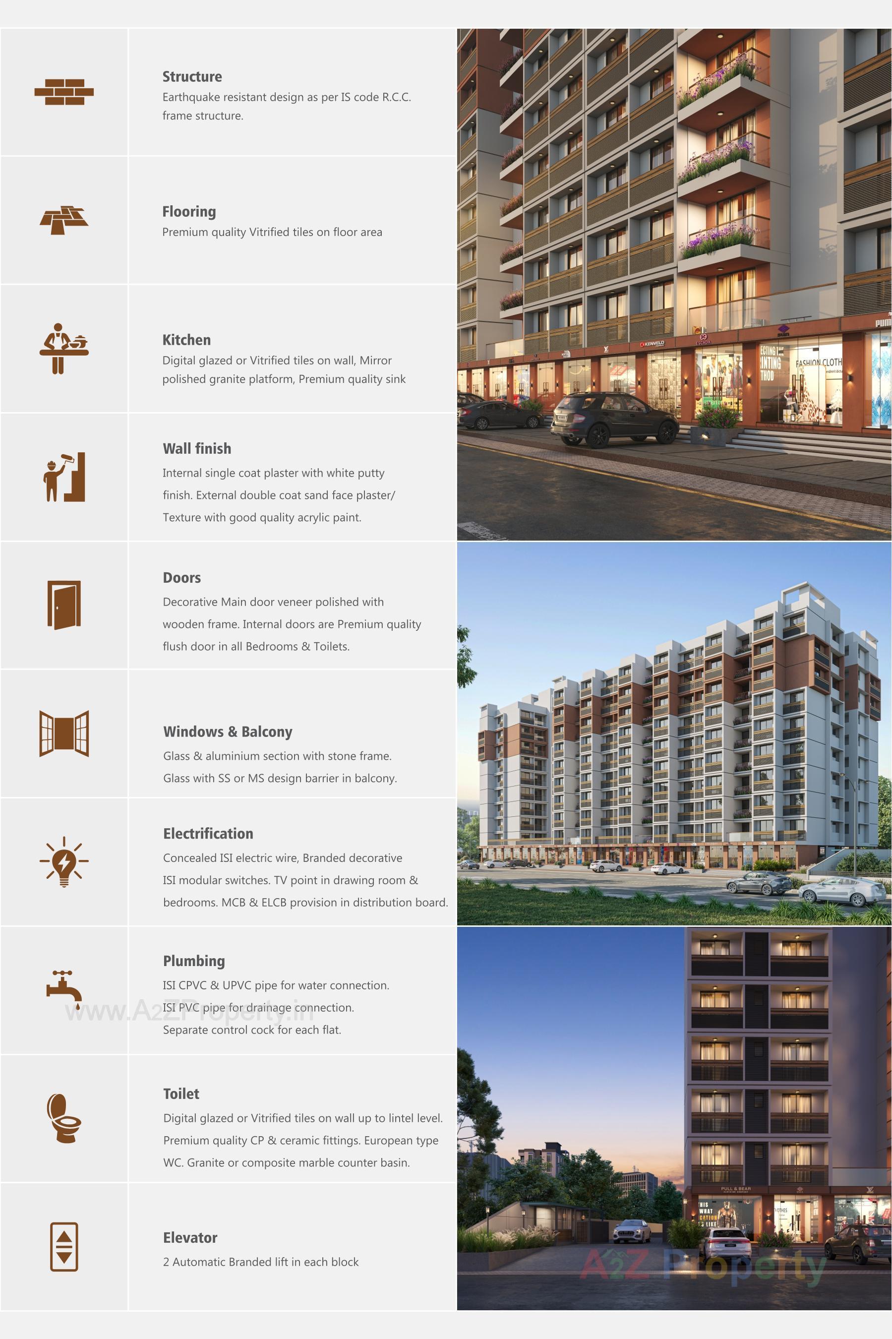 3D Elevation of real estate project Mahalaxmi Sanskrutam located at Pethapur, Gandhinagar, Gujarat